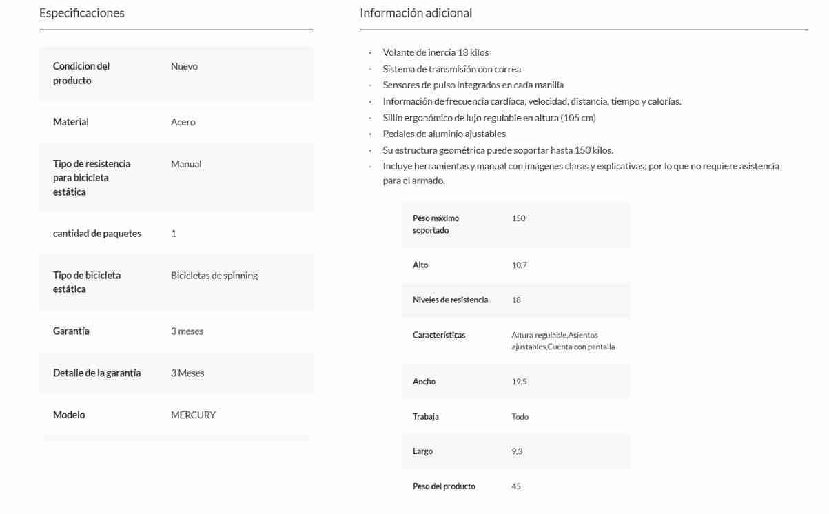 Bicicleta estática negra Covertec - miniatura 6