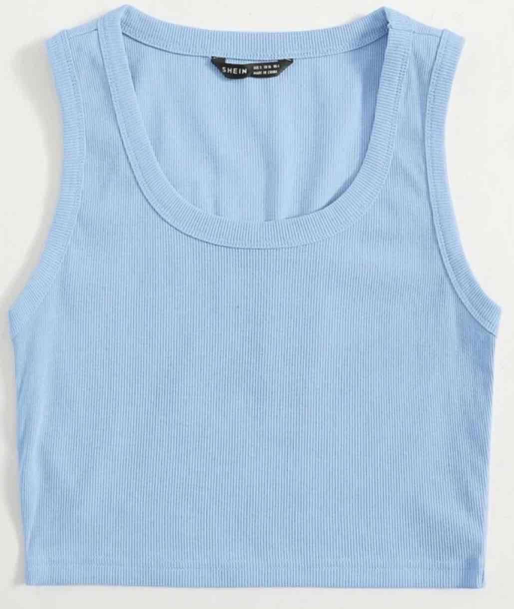 Camiseta sin mangas azul SHEIN