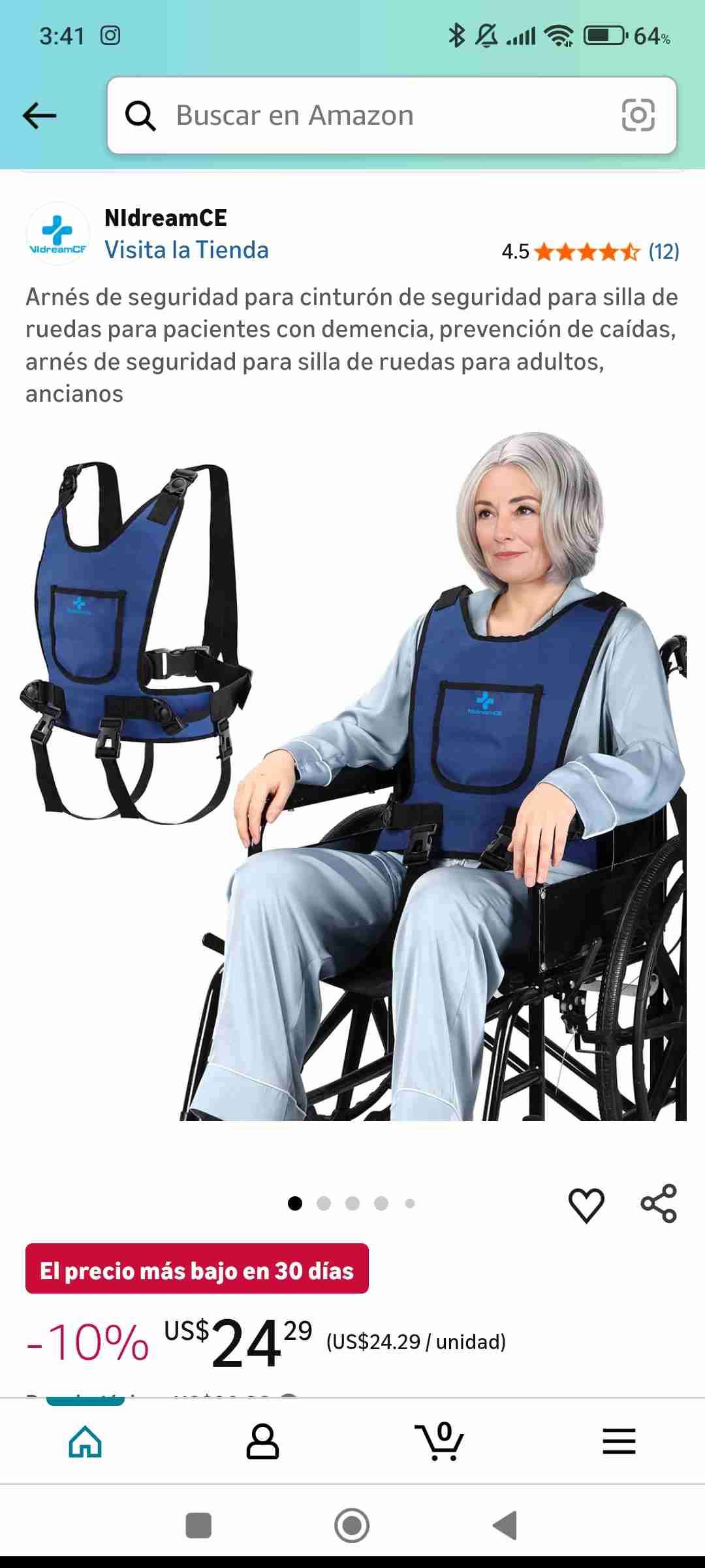 Arnés de seguridad para silla de ruedas de EEUU