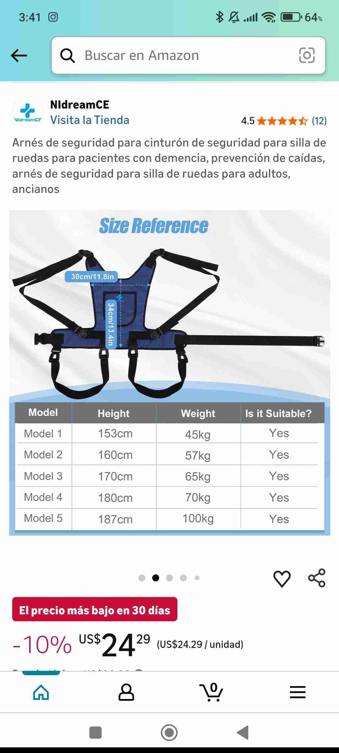 Arnés de seguridad para silla de ruedas de EEUU - miniatura 2