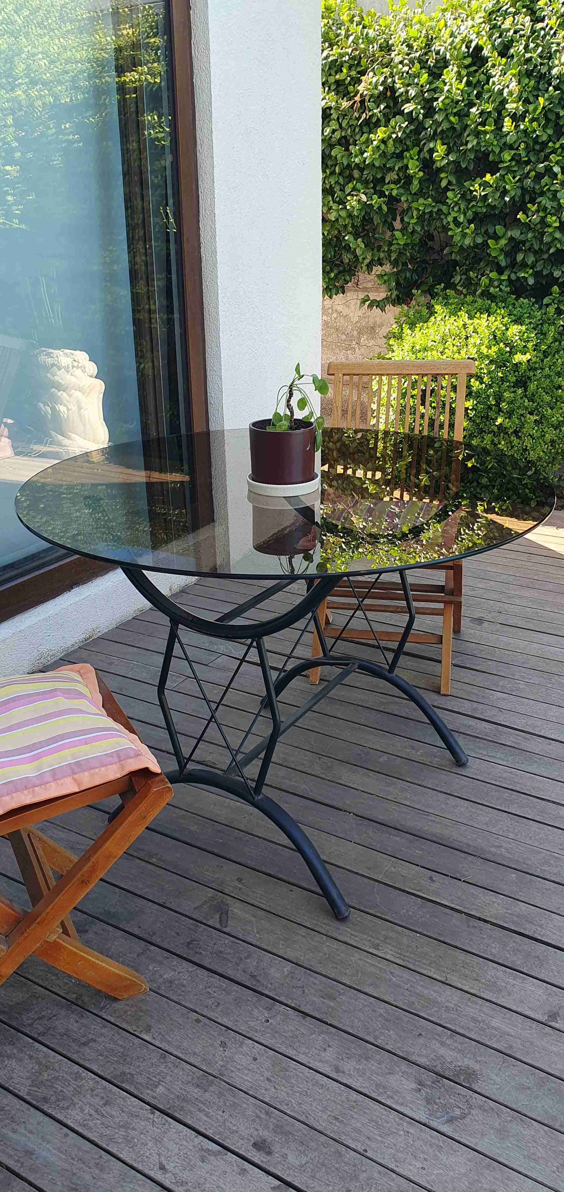 Mesa redonda de vidrio. - miniatura 4