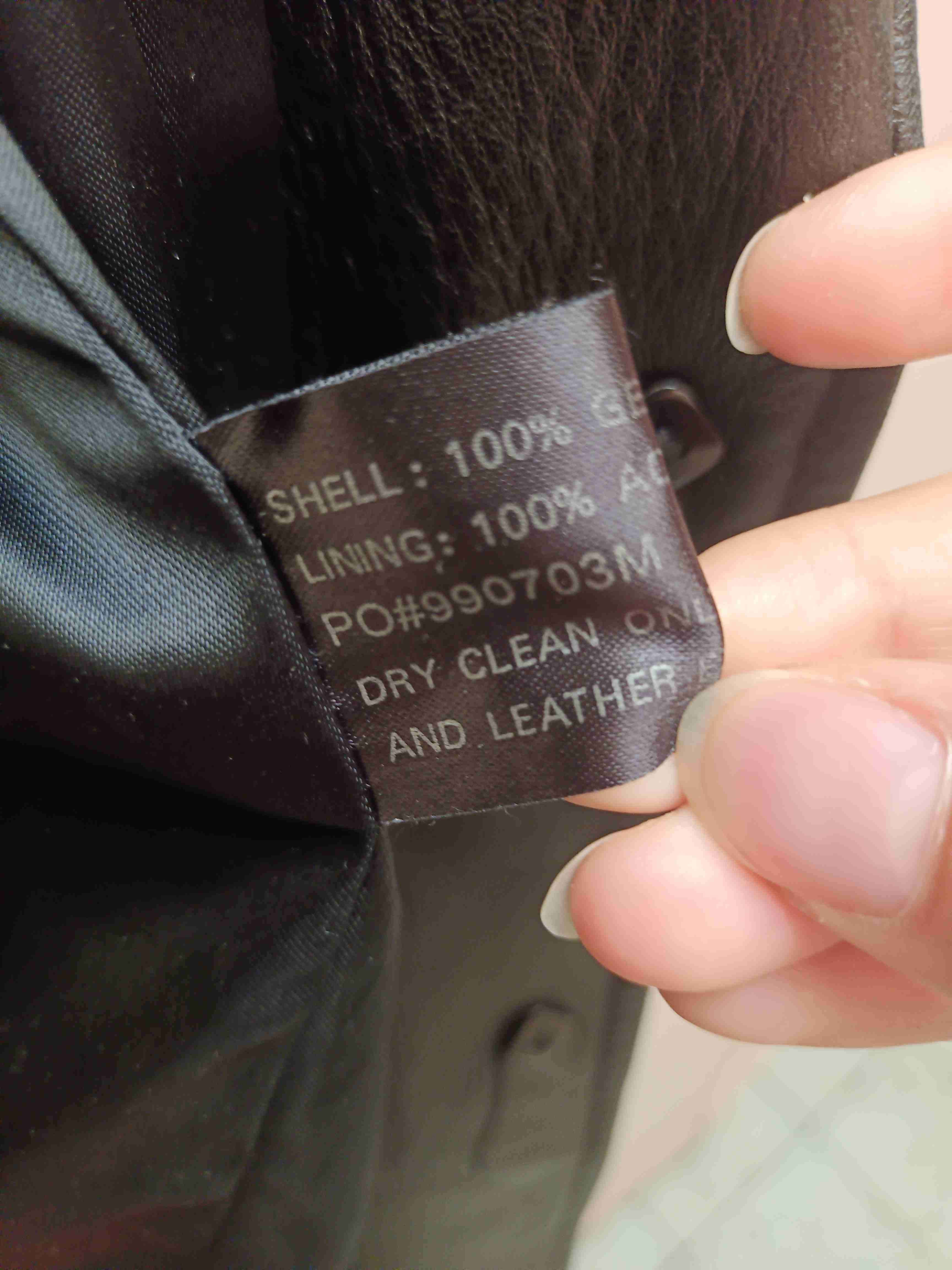 Chaqueta de cuero negra - miniatura 3