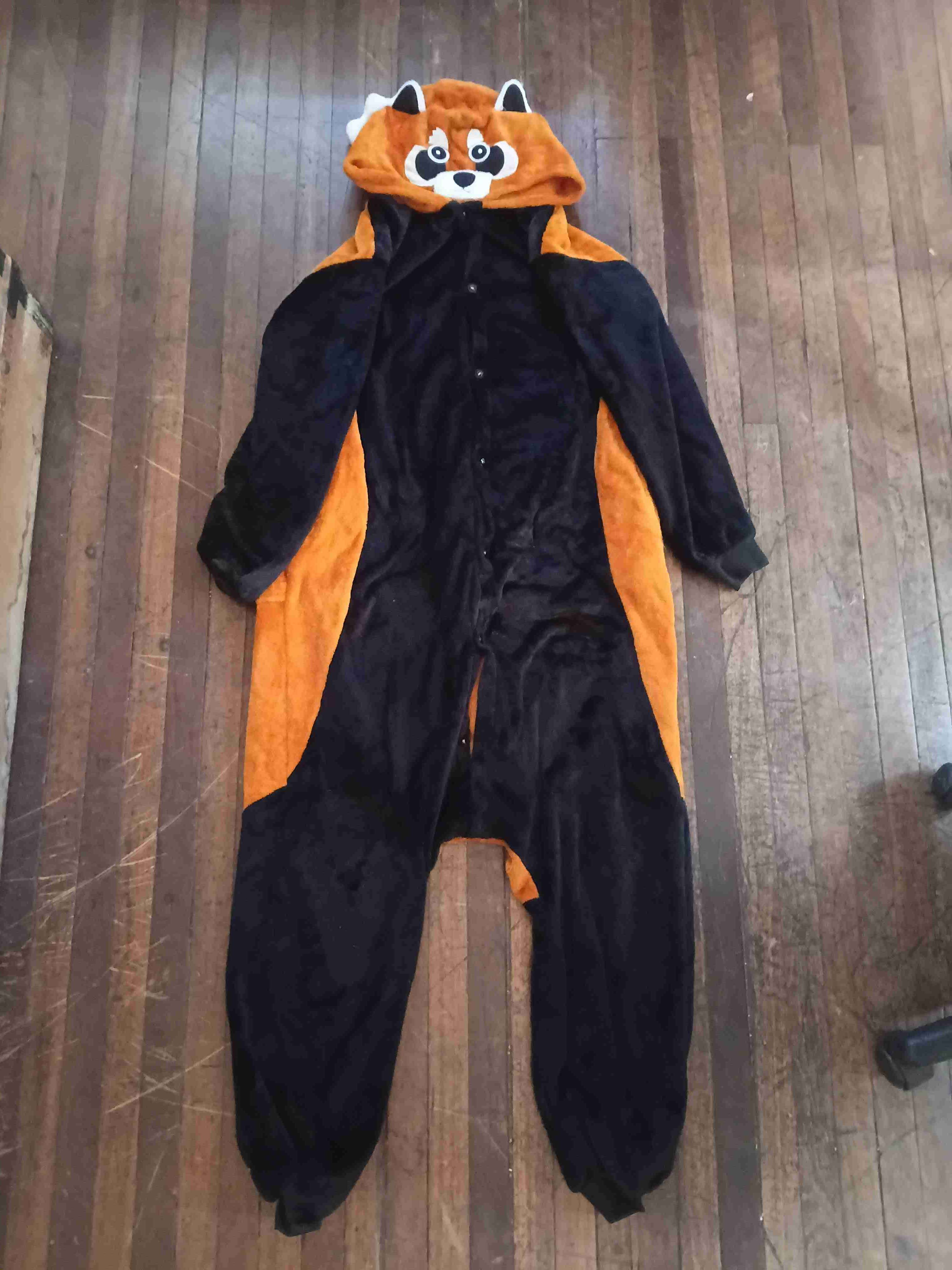 Pijama entero de panda rojo