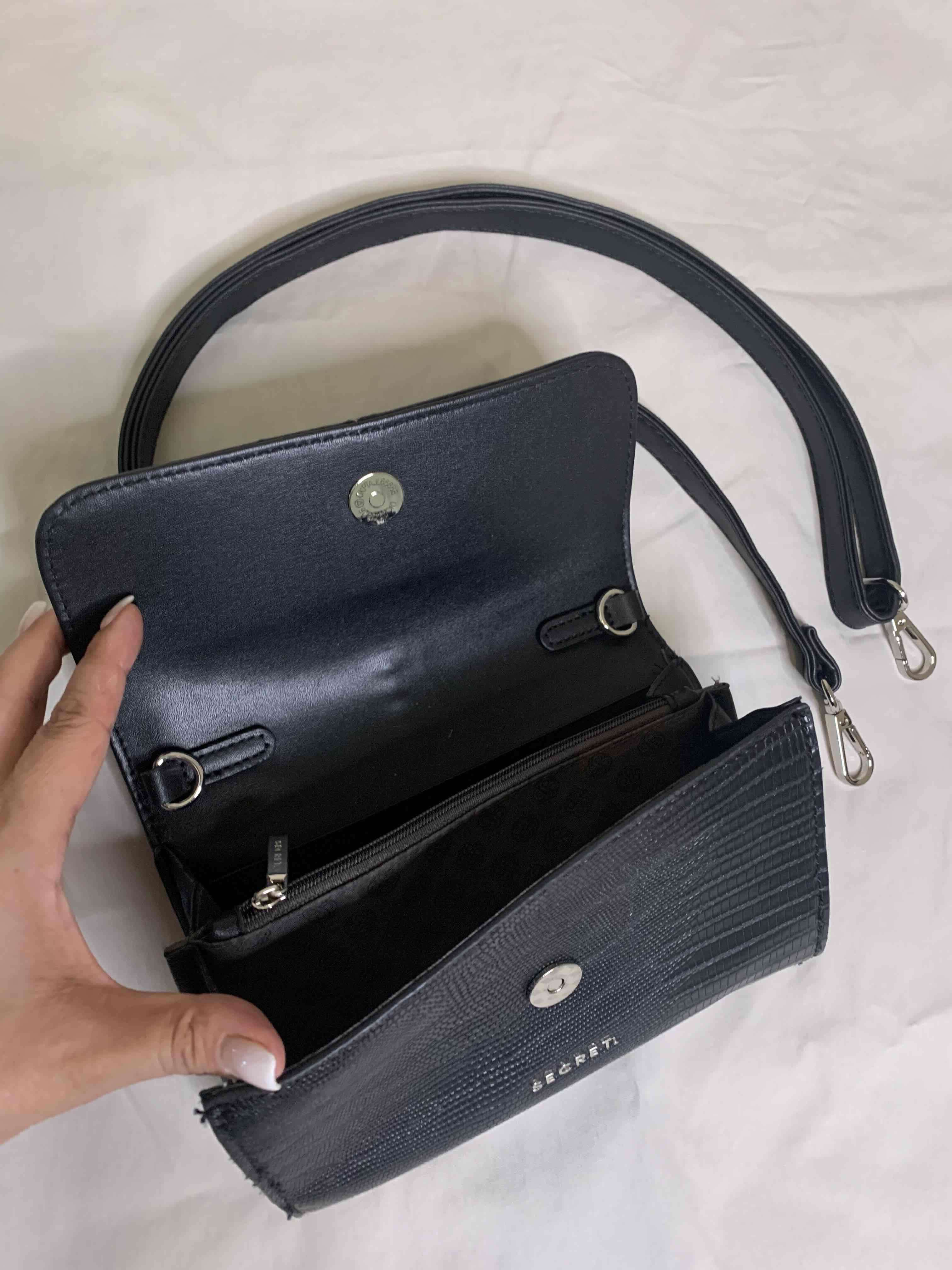 Cartera negra con correa desmontable - miniatura 2