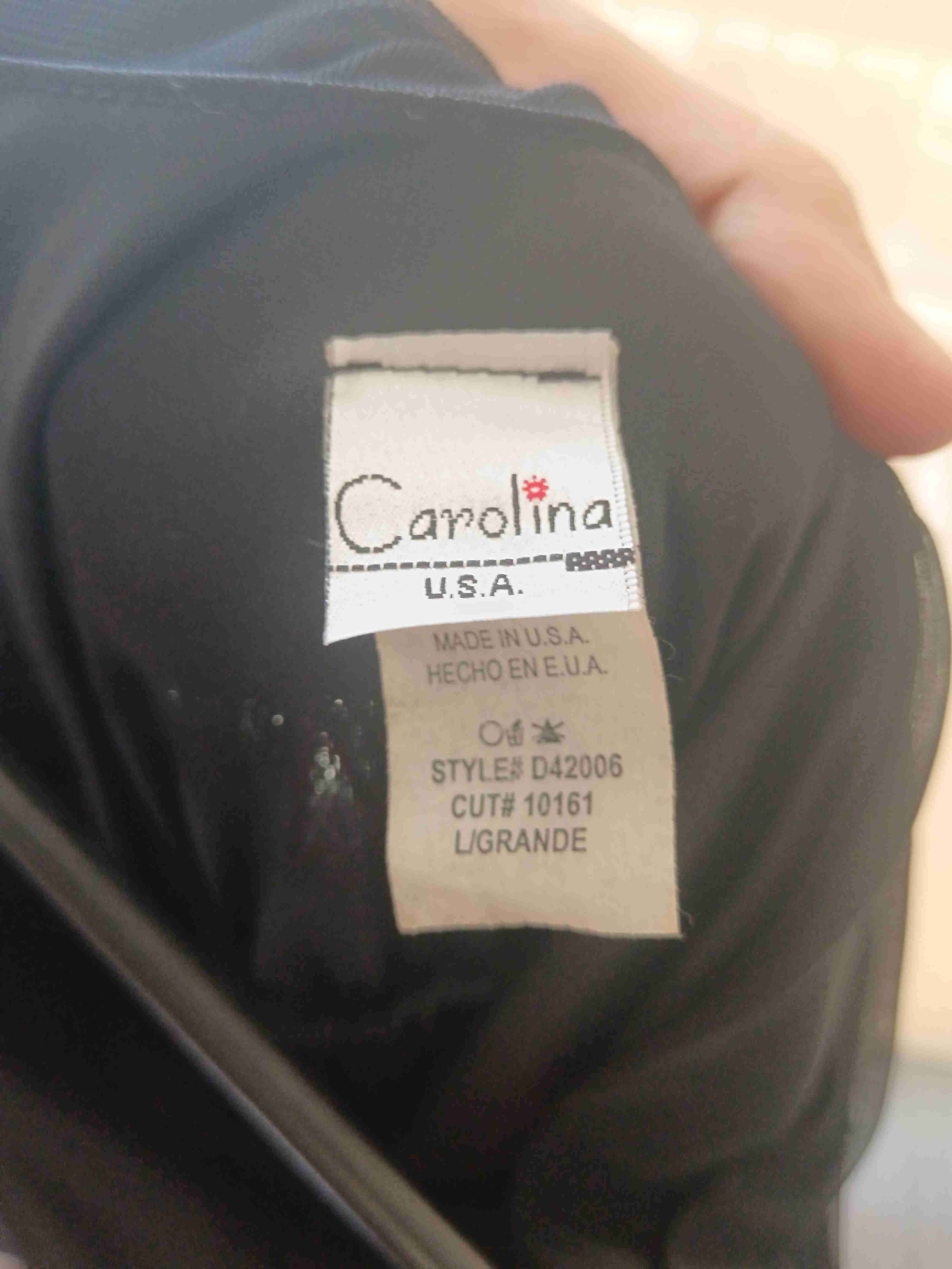 Vestido largo negro con adornos - miniatura 3