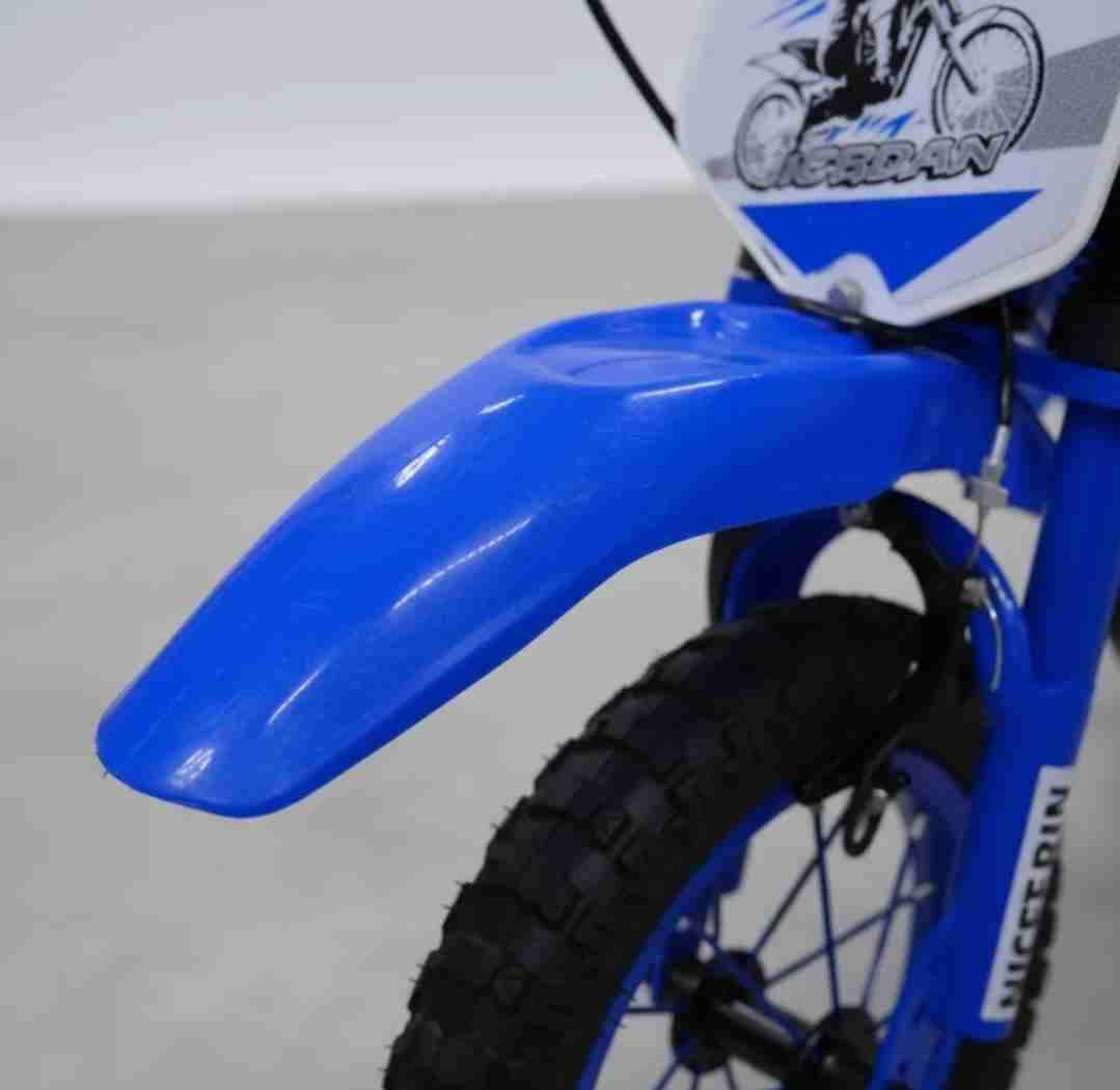 Motocicleta infantil azul con rueditas - miniatura 4