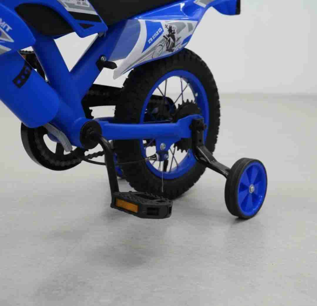 Motocicleta infantil azul con rueditas - miniatura 5