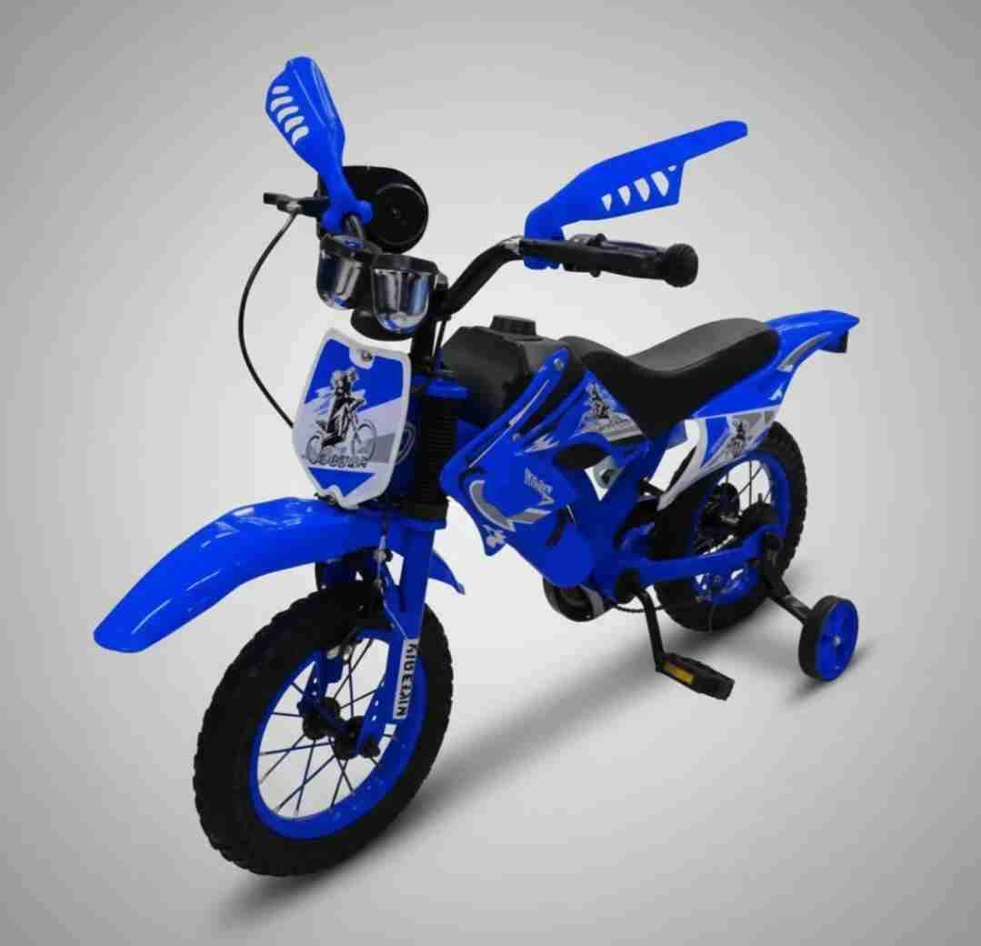 Motocicleta infantil azul con rueditas - miniatura 6