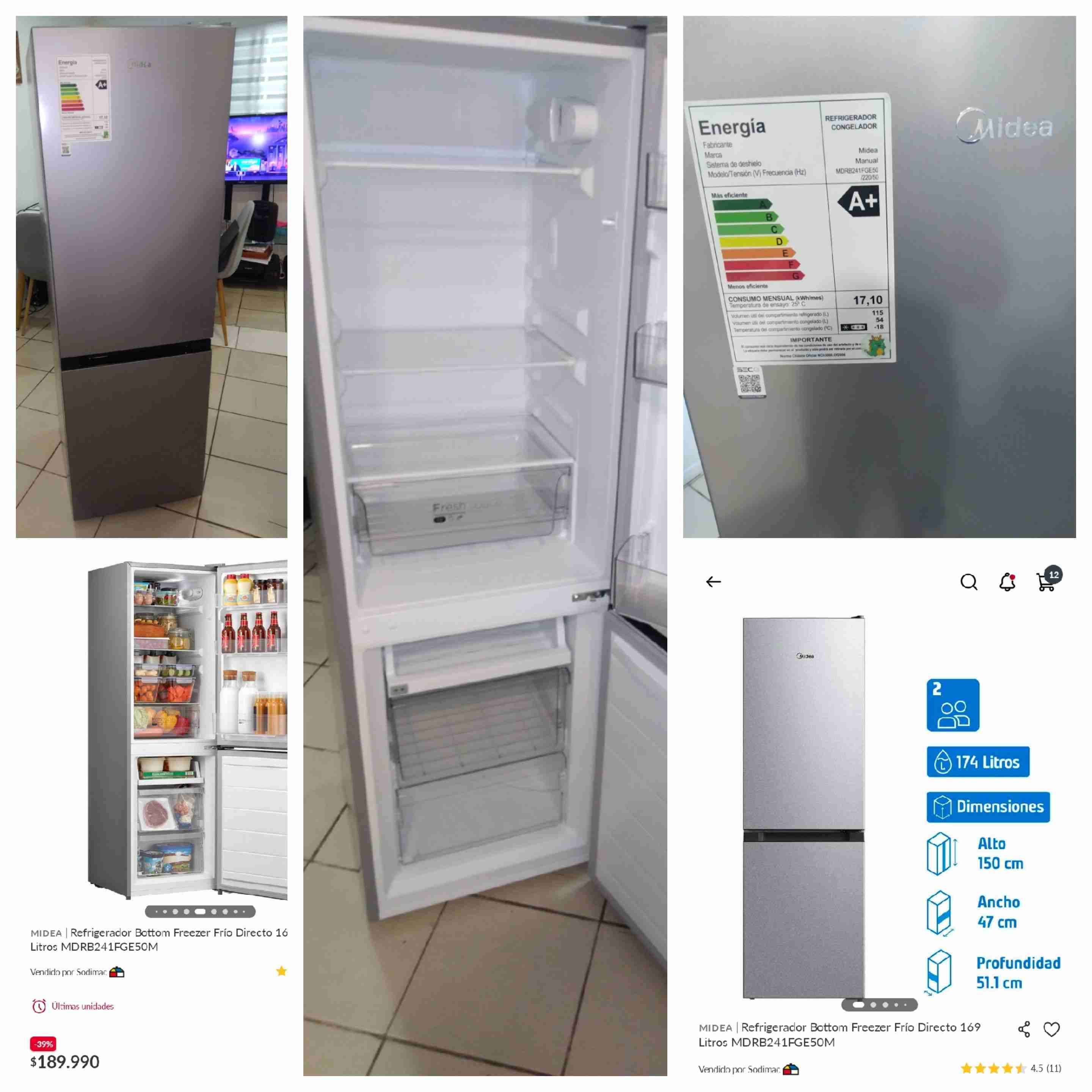 Refrigerador Midea 169 litros