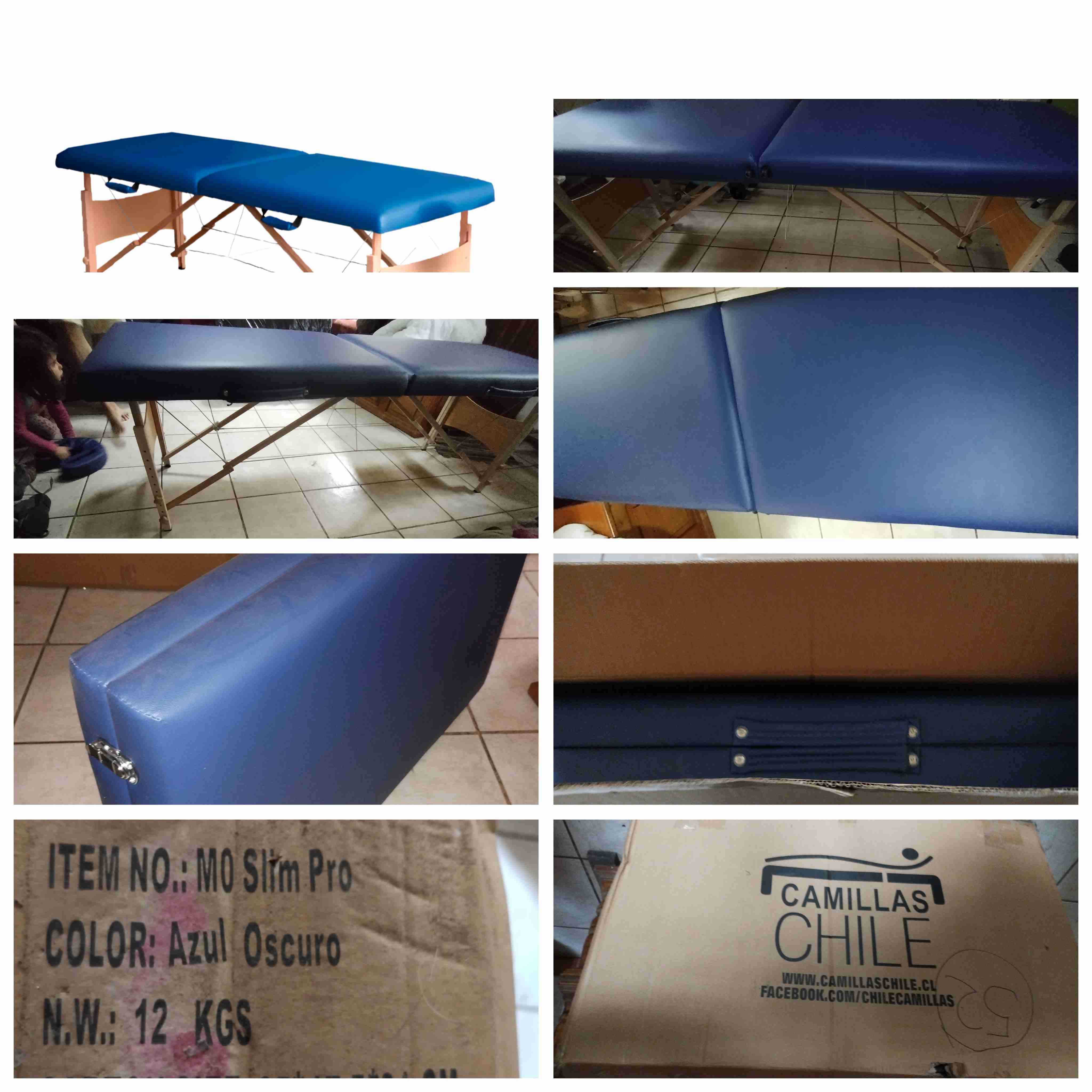 Camilla portátil azul oscuro