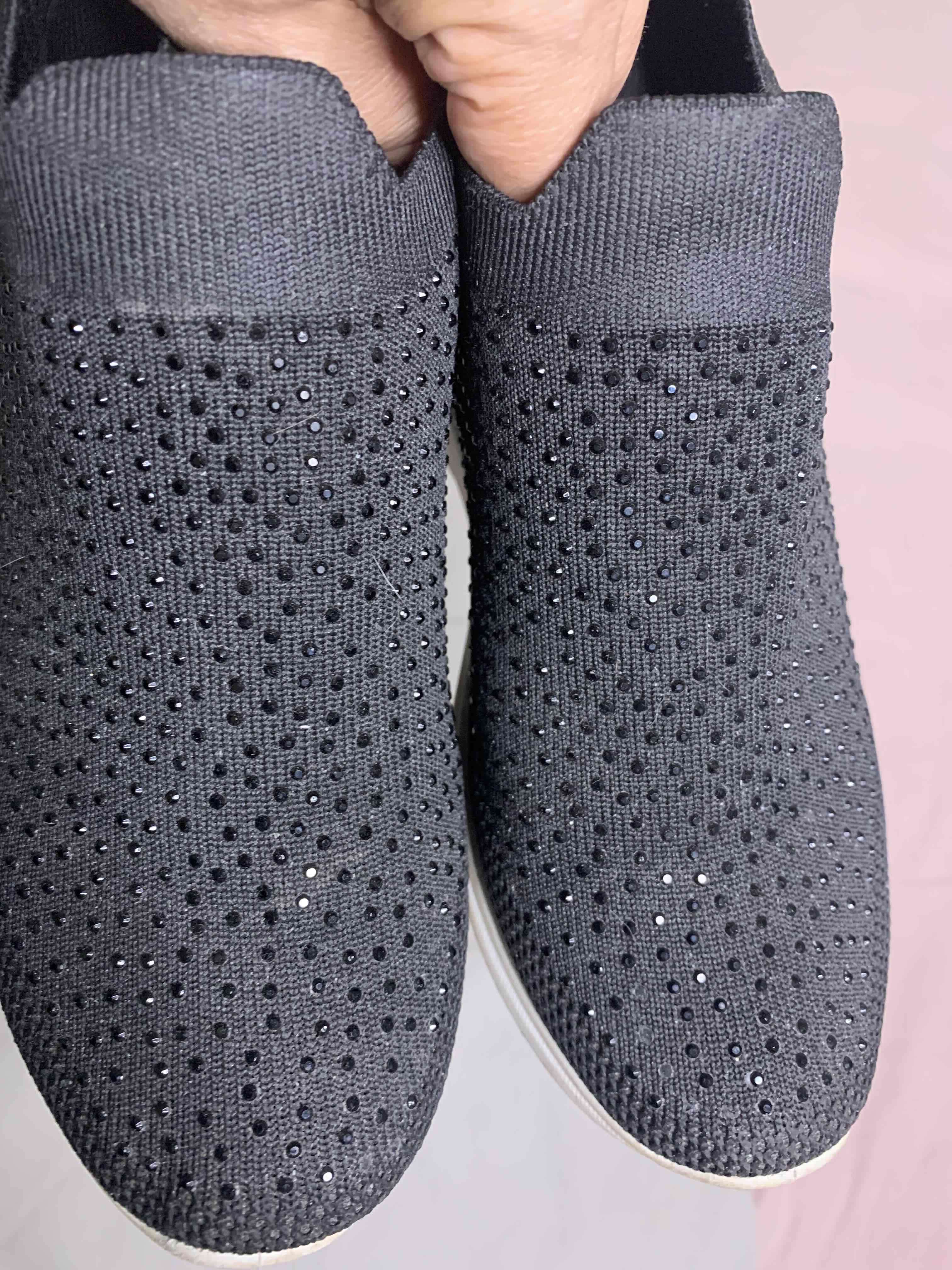 Zapatillas negras deportivas con brillos - miniatura 2