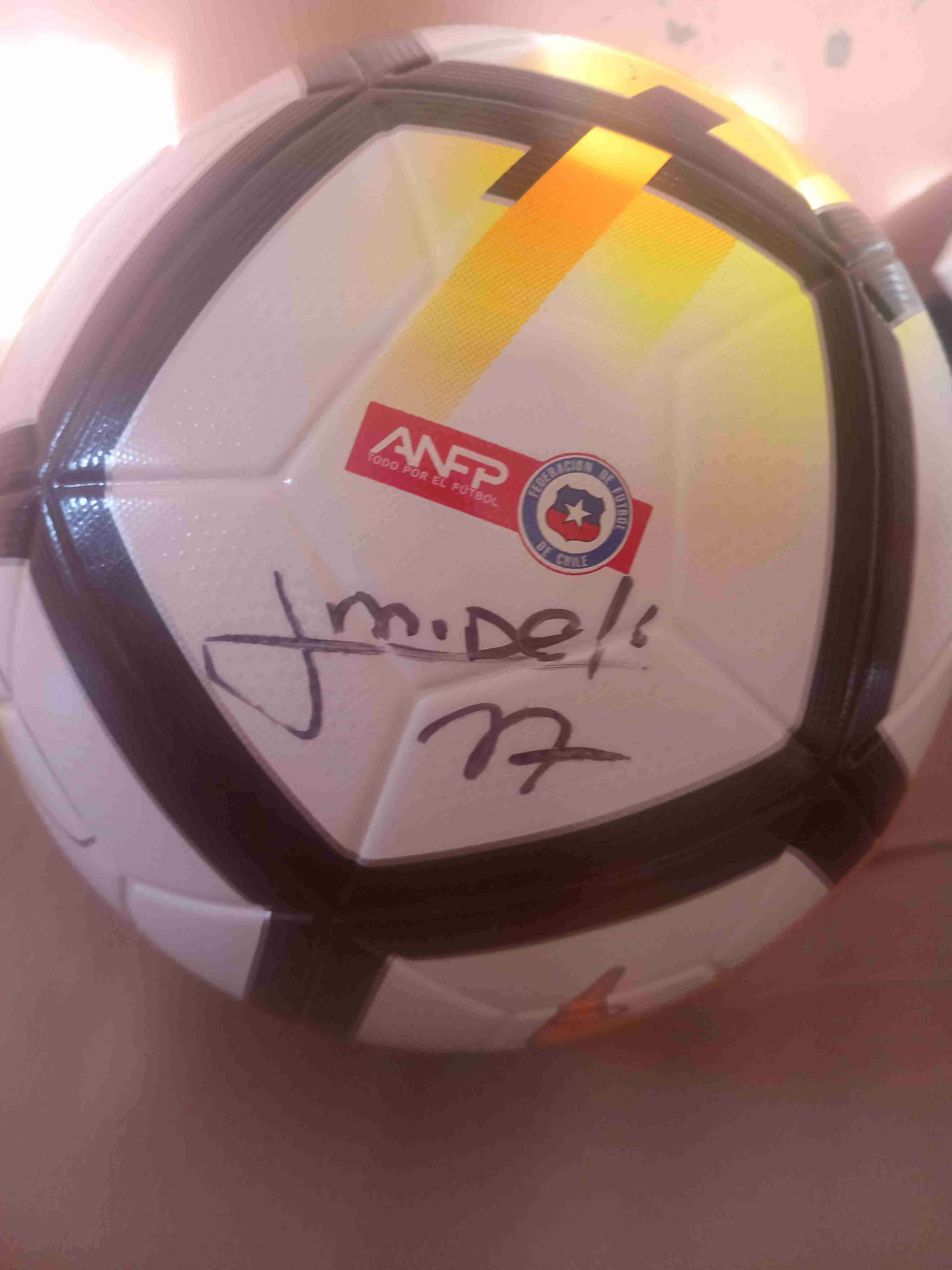 Balón de fútbol ANFP autografiado seleccion chilen