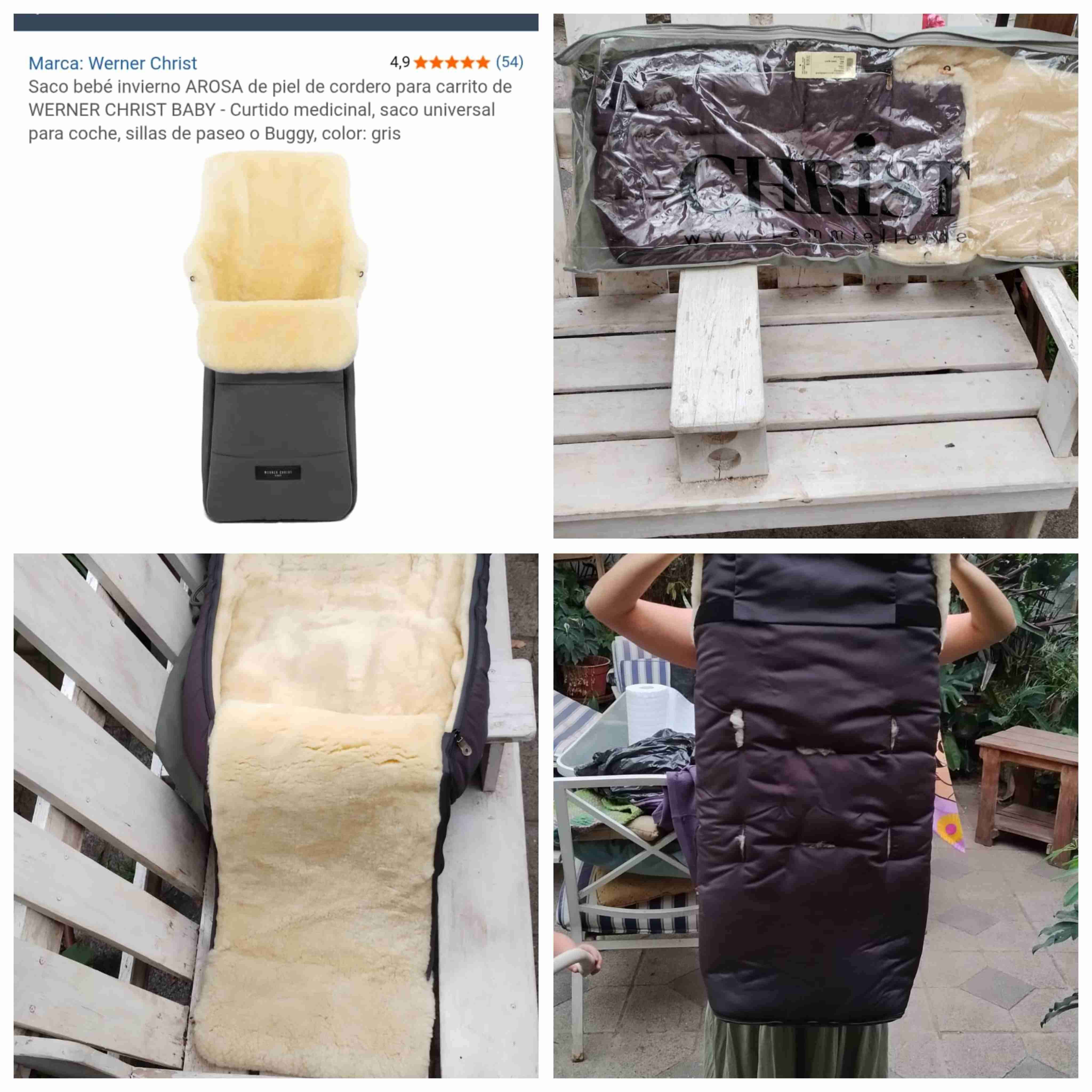 Saco para coche de bebé gris