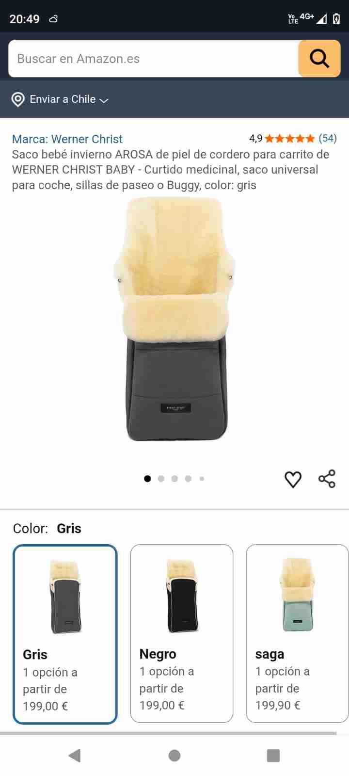 Saco para coche de bebé gris - miniatura 2