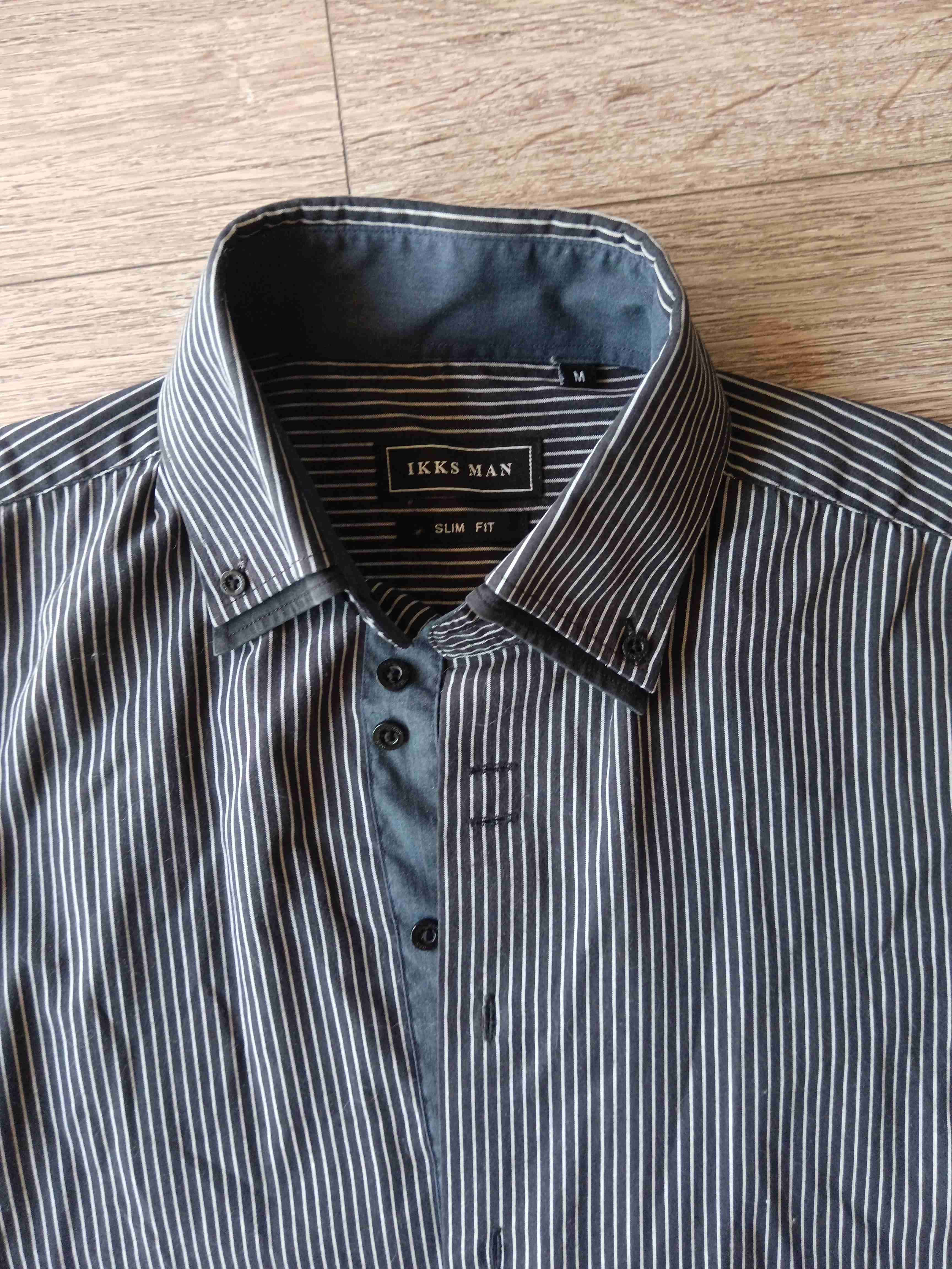 Camisa de rayas gris hombre - miniatura 2