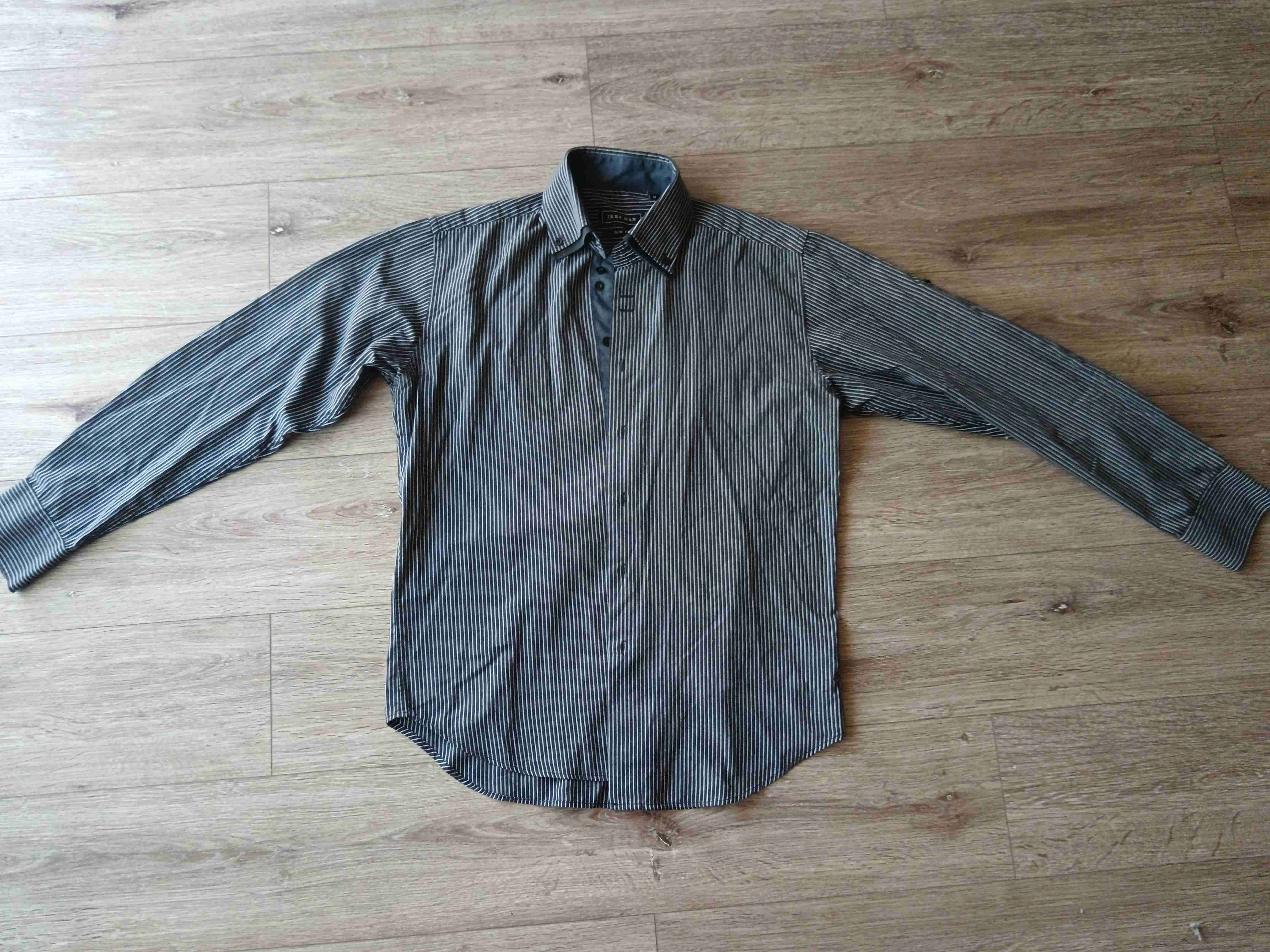 Camisa de rayas gris hombre - miniatura 3