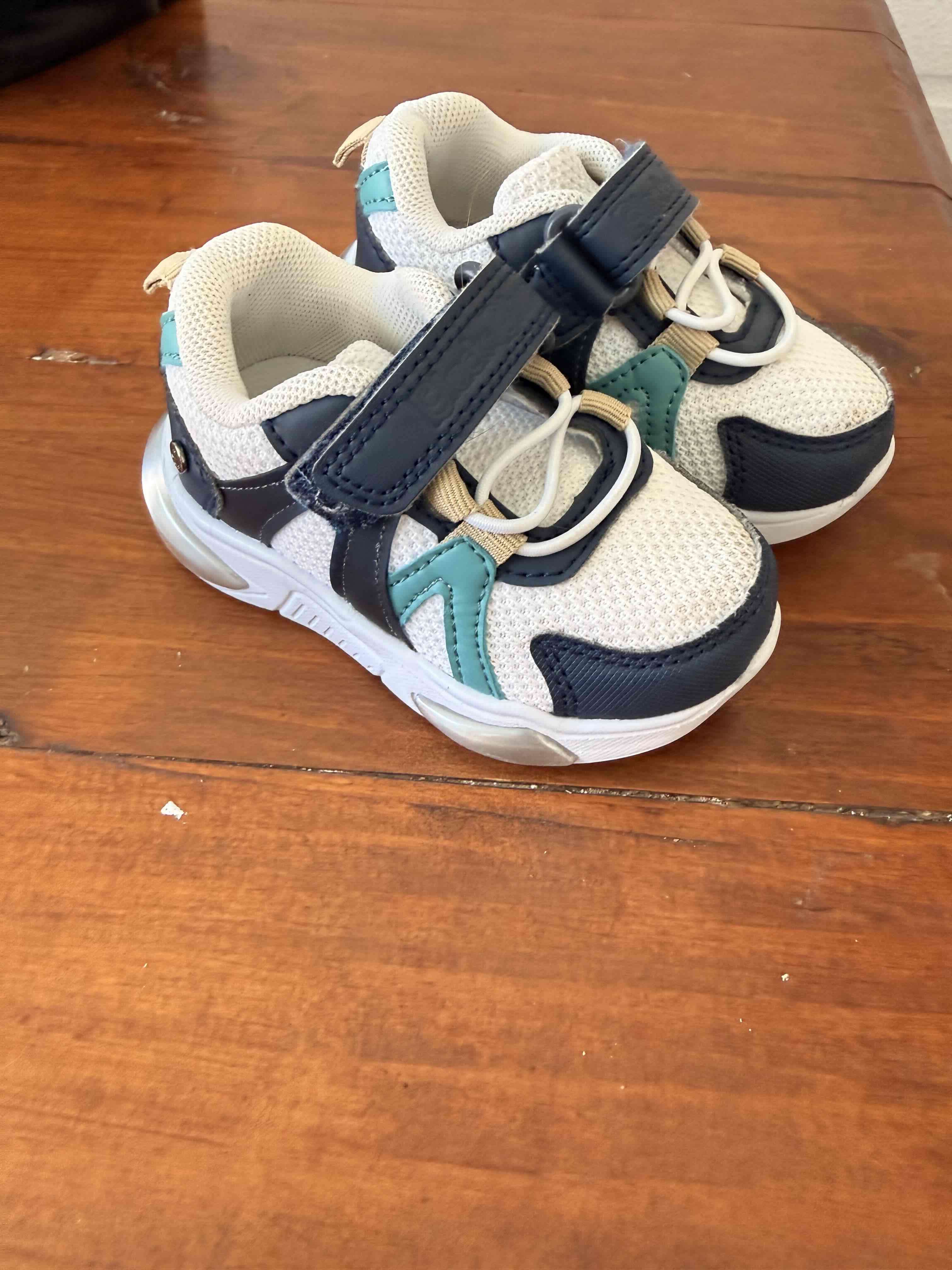 Zapatillas con luces para niño black&blue 20