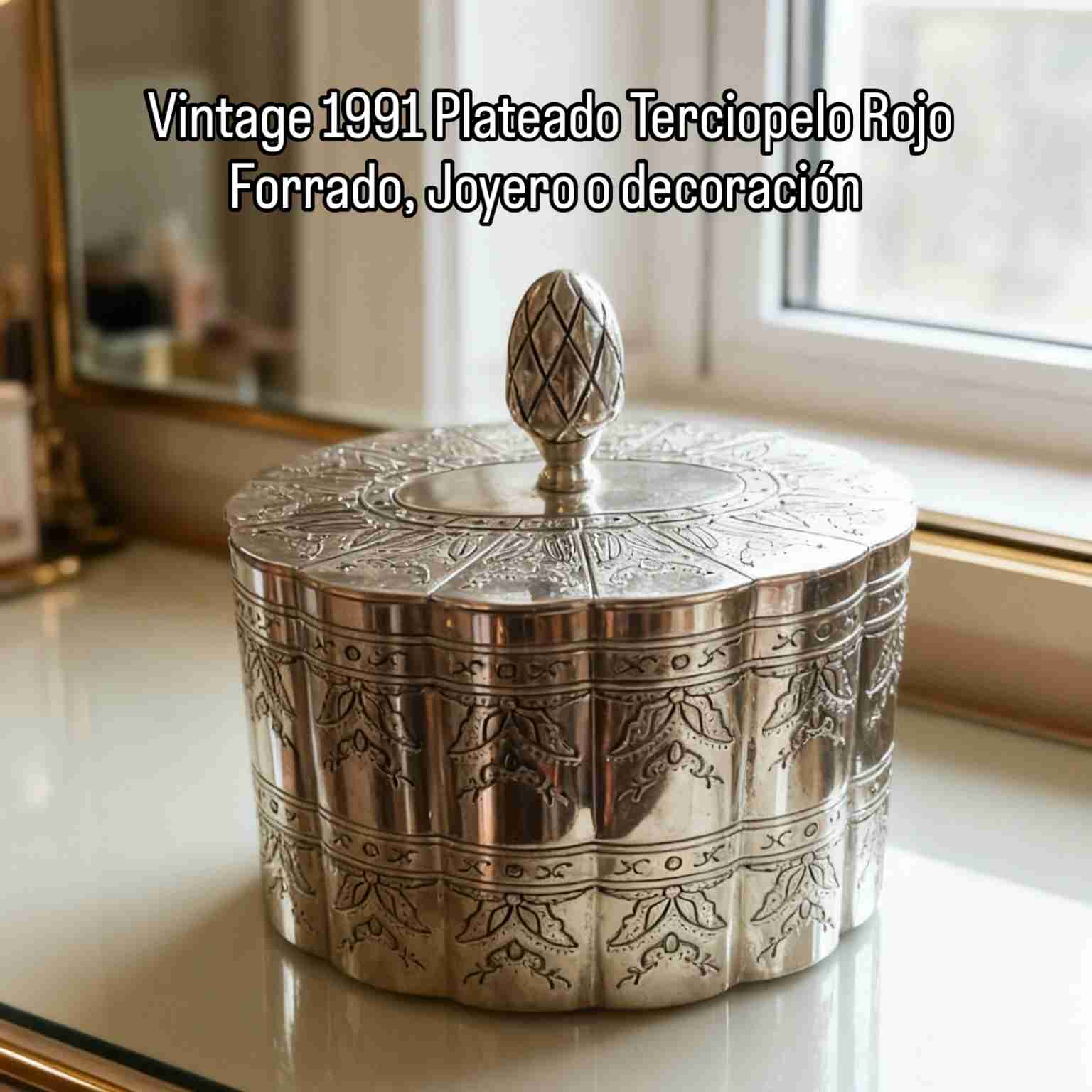 Caja joyero vintage plateada