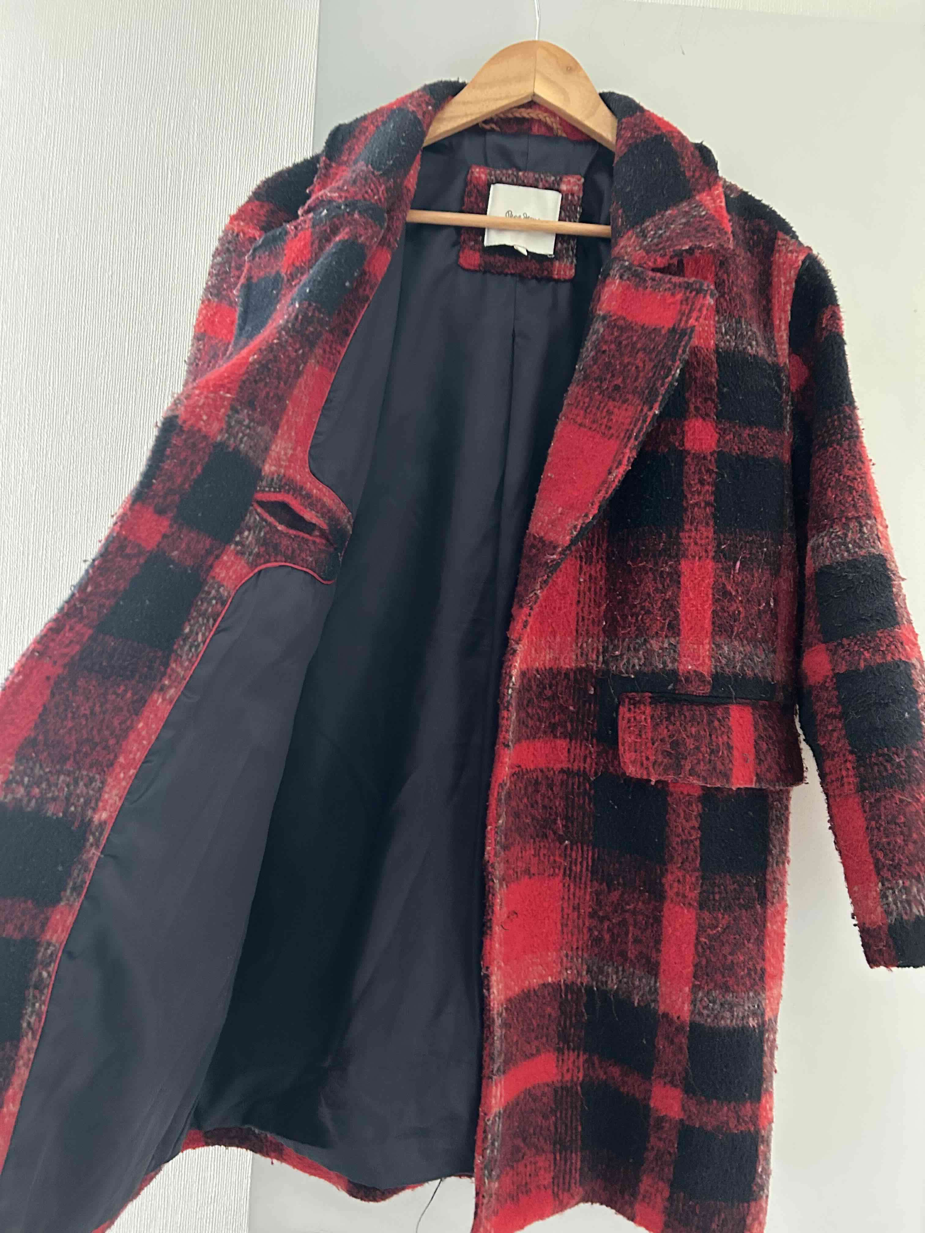 Abrigo tartán rojo y azul - miniatura 2