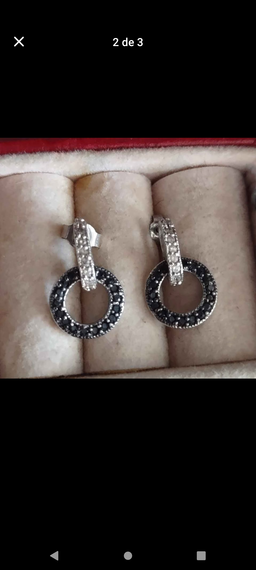 Aros de plata con circones