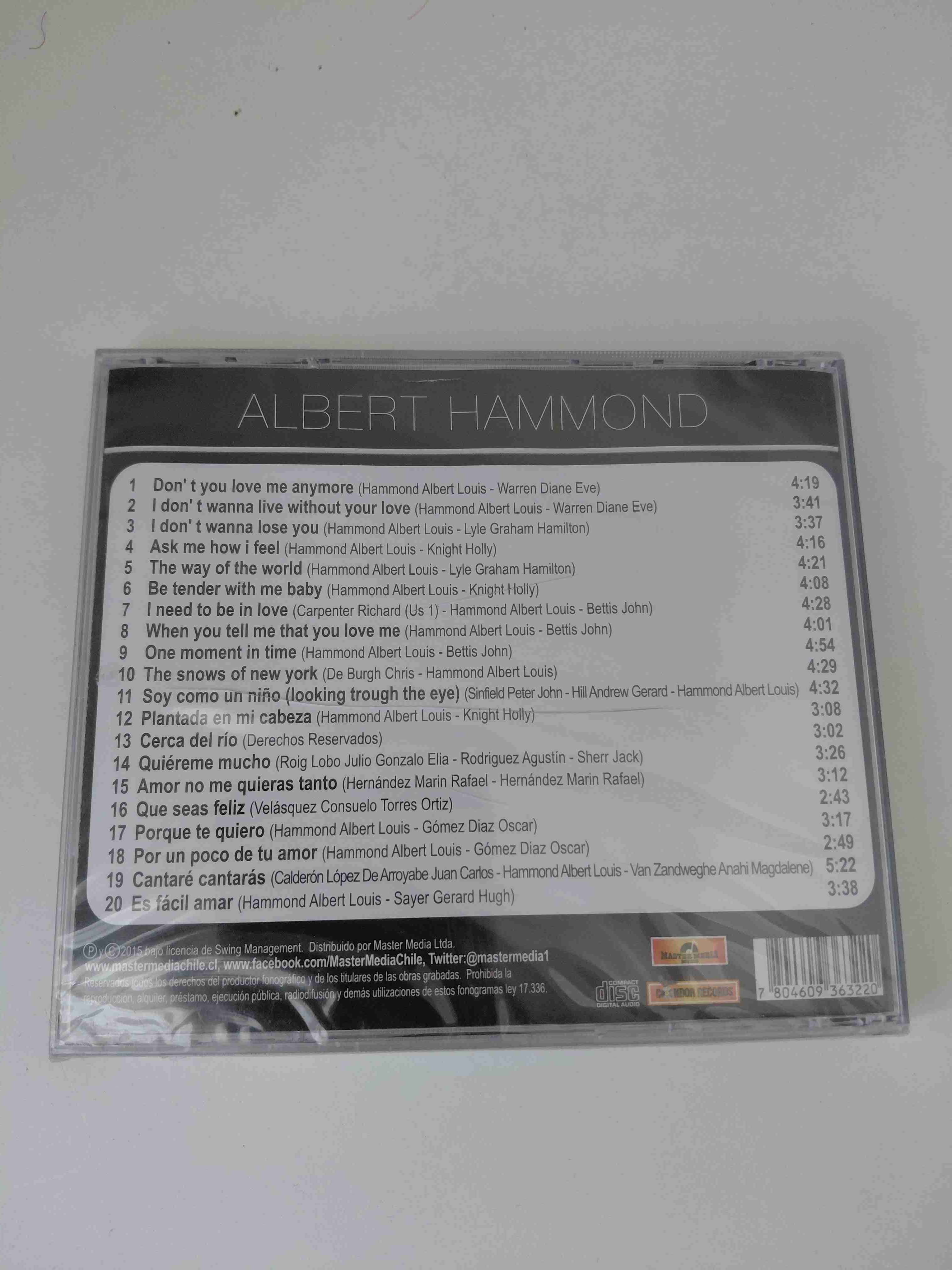 CD Legado II - 20 Hits de Alberto Hammond - miniatura 2