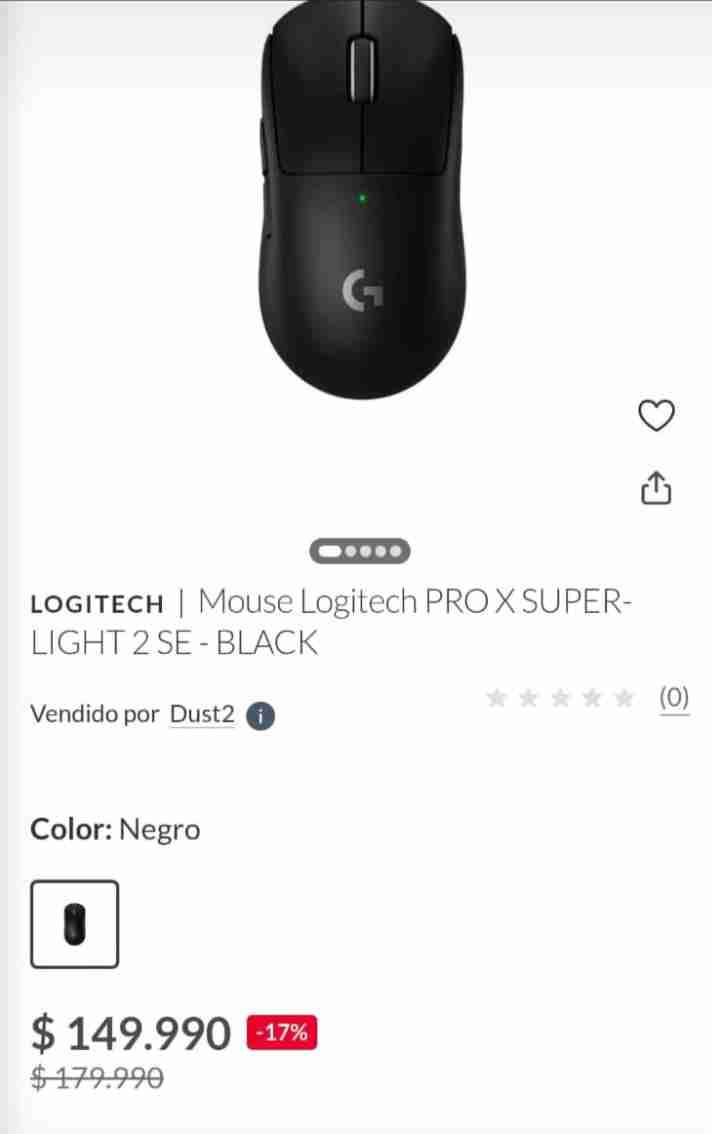 Mouse Logitech Pro X Super ligth 2 SE -Black - miniatura 2