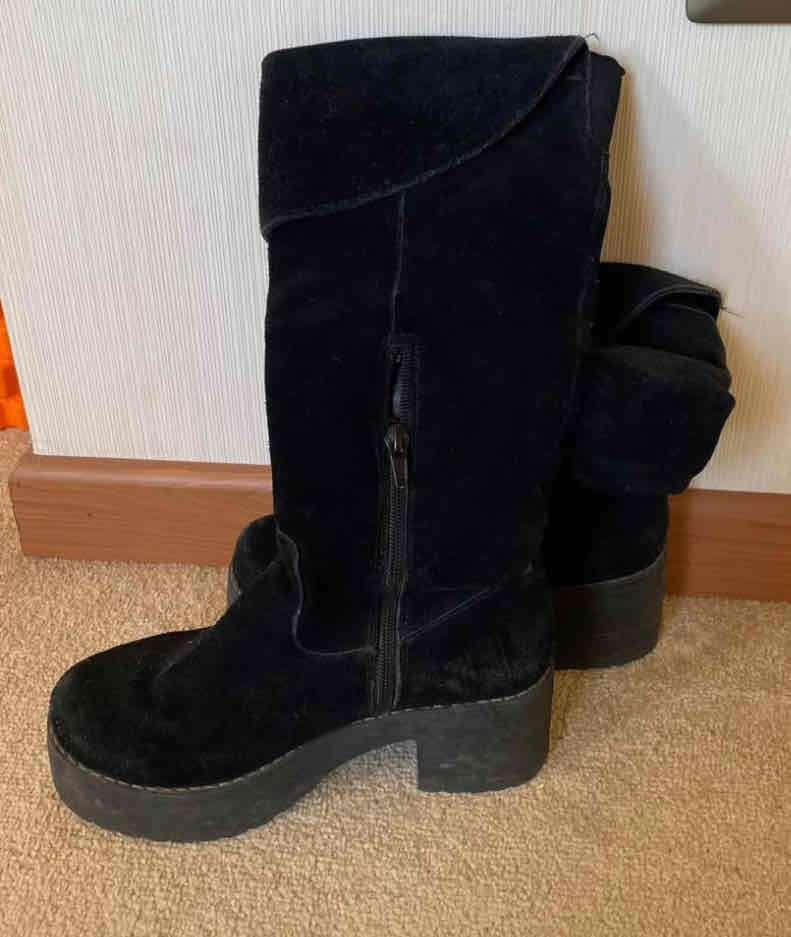 Botas negras de gamuza