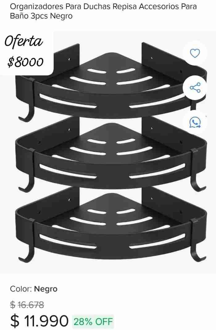 Organizadores de ducha 3 piezas