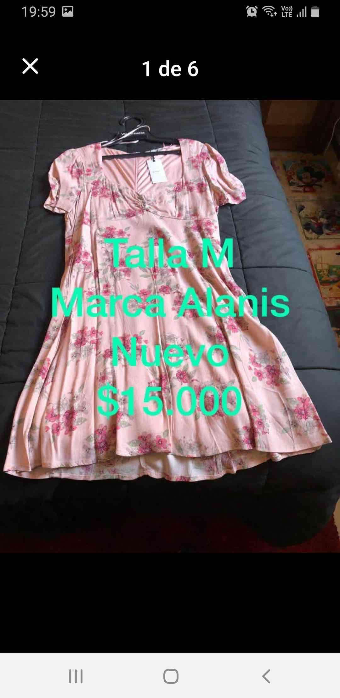 Vestido floral rosa nuevo talla M