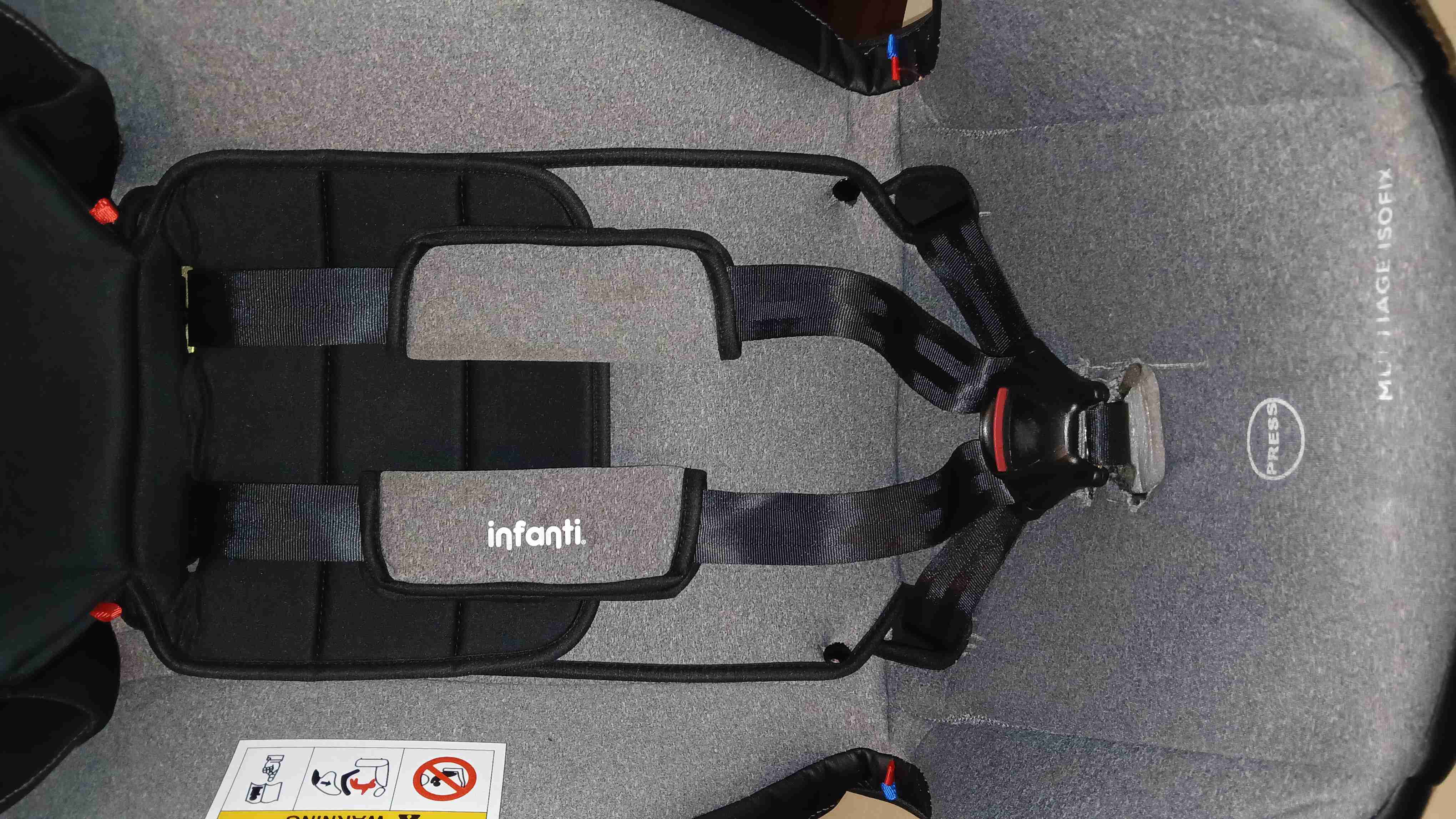 Silla de auto Infanti gris usada - miniatura 2