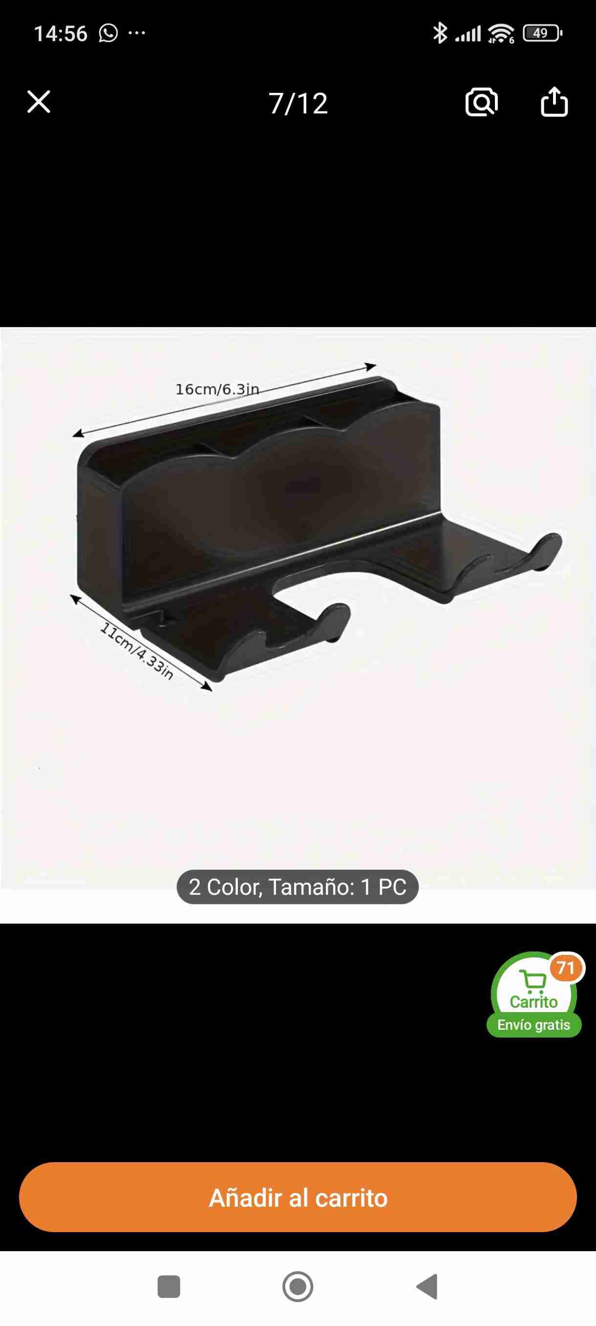 Soporte negro para dispositivos - miniatura 2