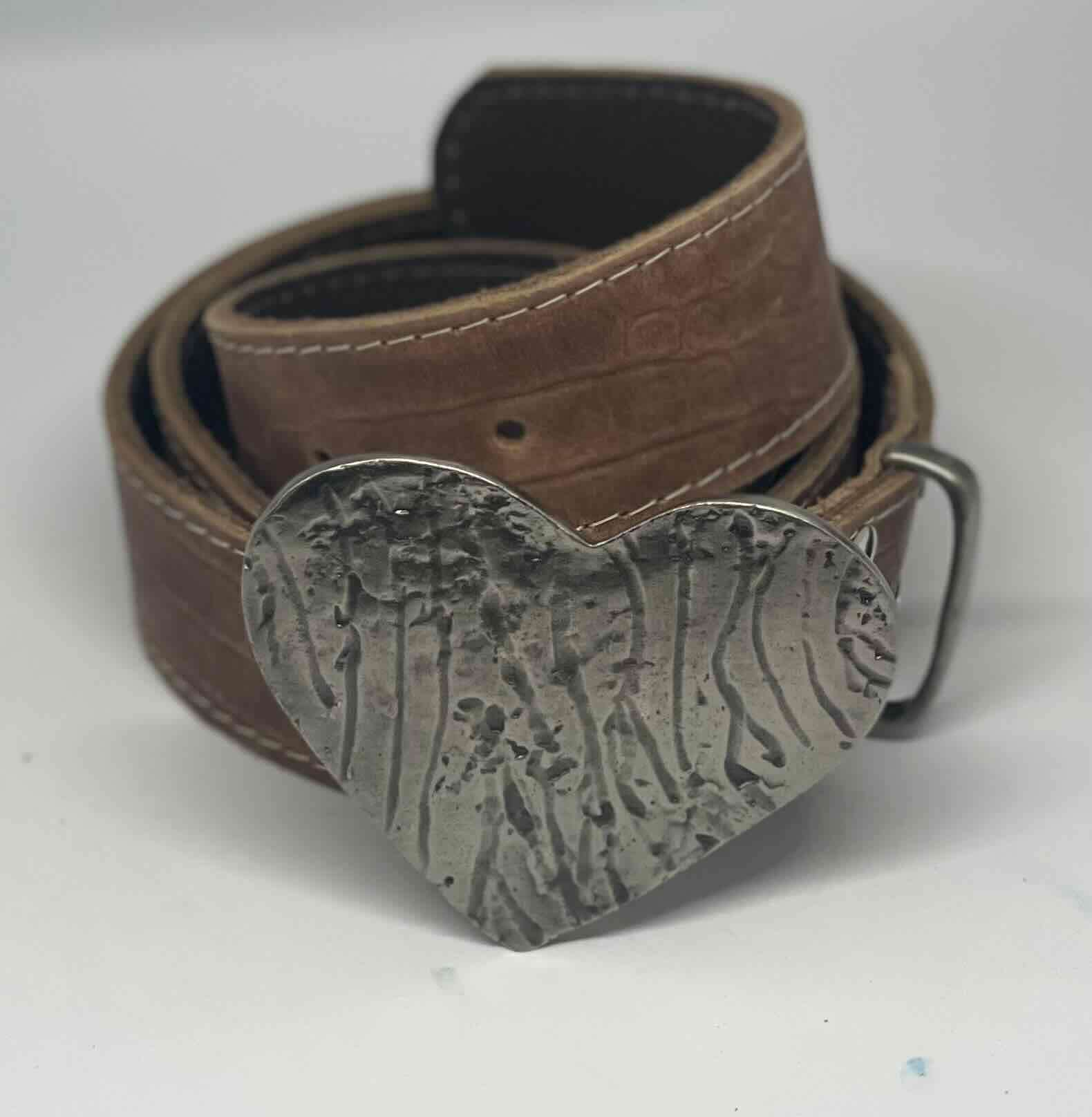 Cinturón 100% de cuero con hebilla - miniatura 2