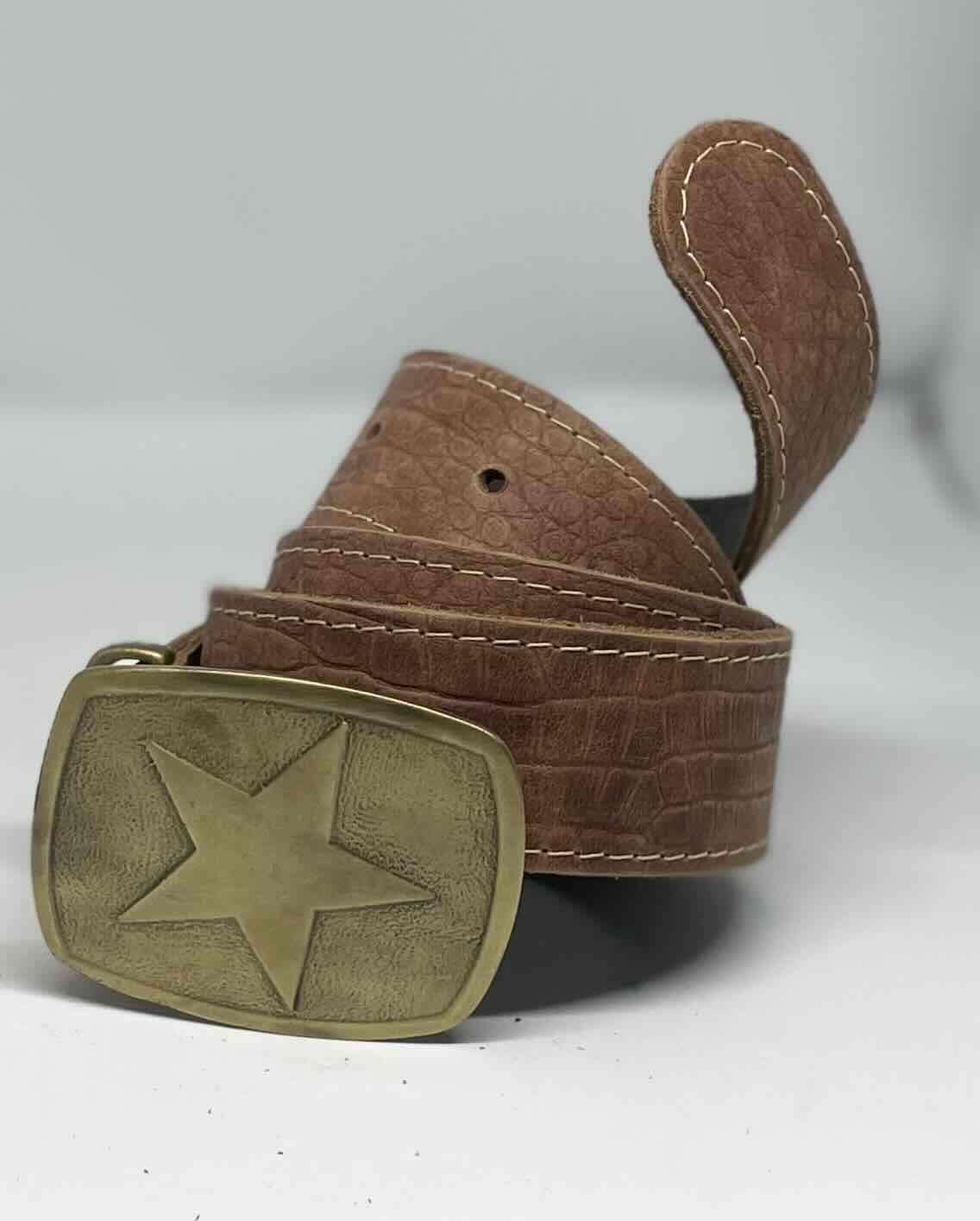 Cinturón 100% de cuero con hebilla - miniatura 6