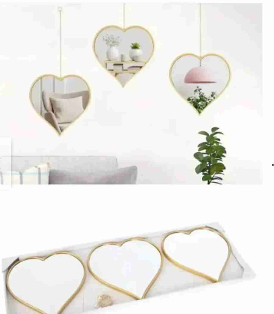 Espejos de pared corazón (3 piezas)
