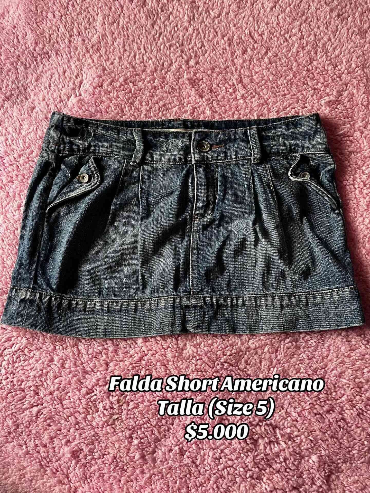 Falda short de mezclilla