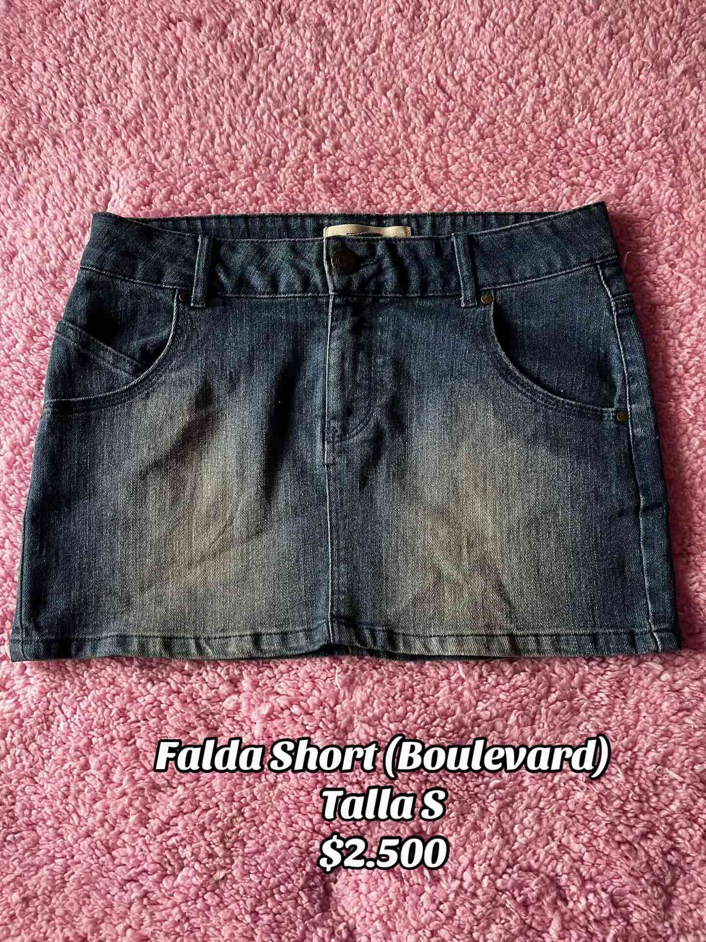 Falda short denim talla S