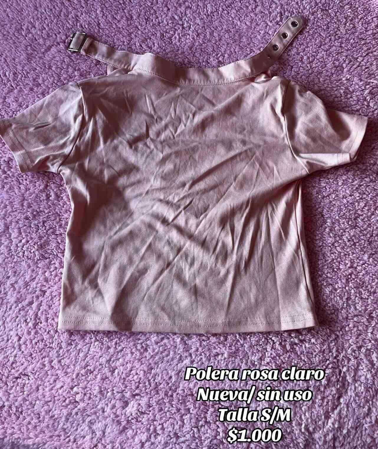 Polera rosa claro nueva