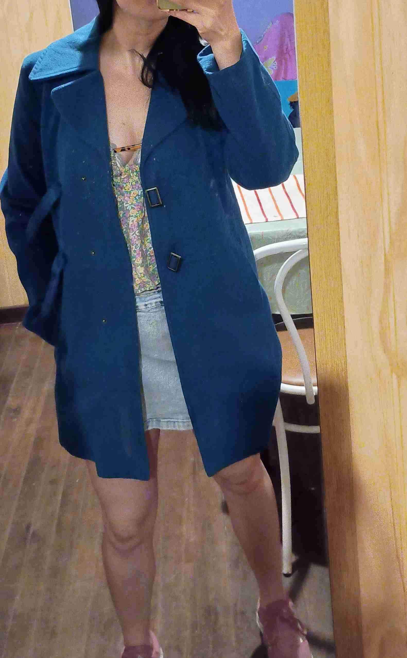 Abrigo azul de mujer talla M - miniatura 2