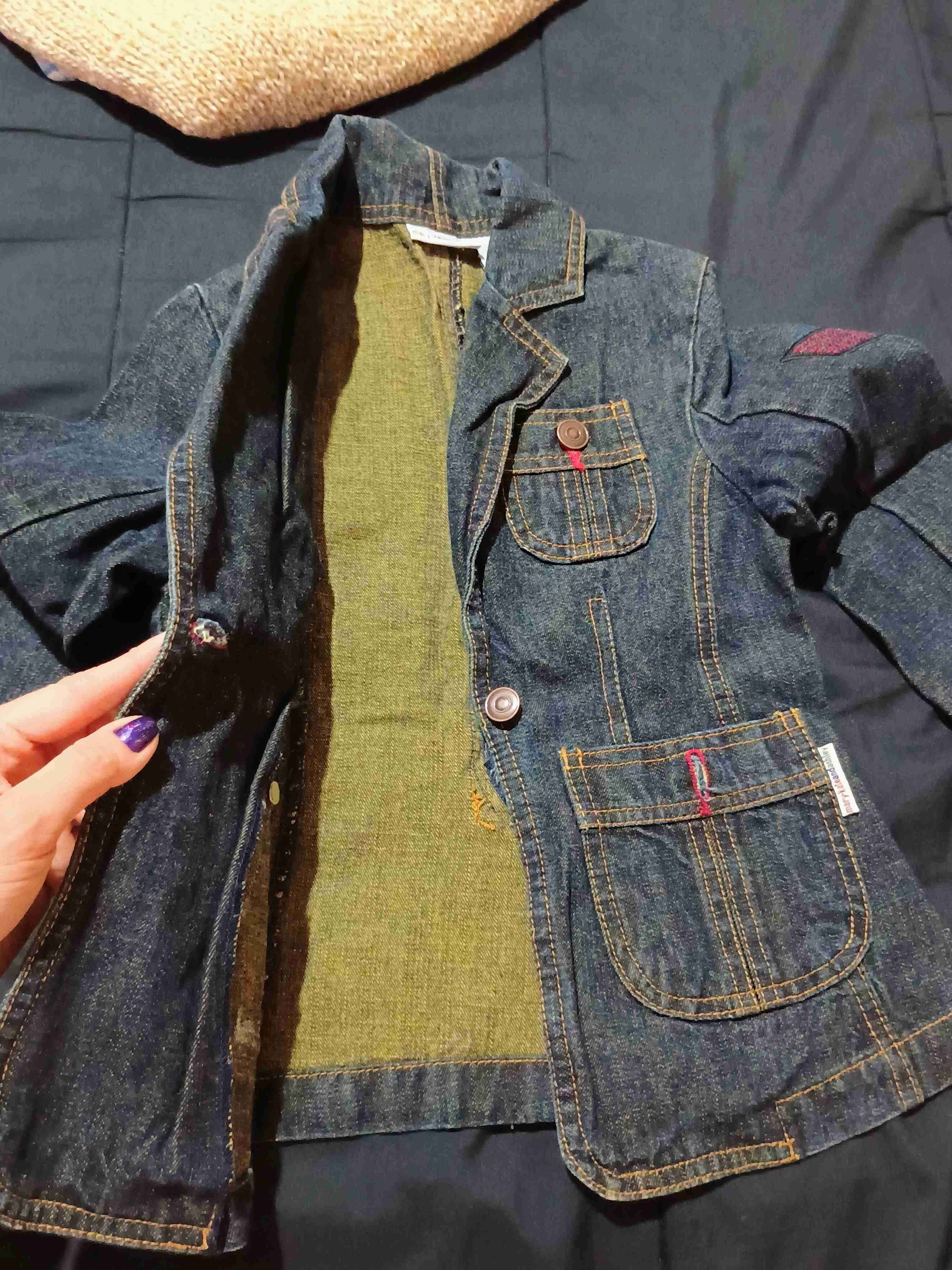 Chaqueta de mezclilla azul talla 6 años - miniatura 2