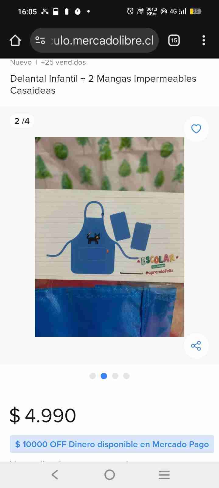 Delantal infantil con mangas impermeables - miniatura 3