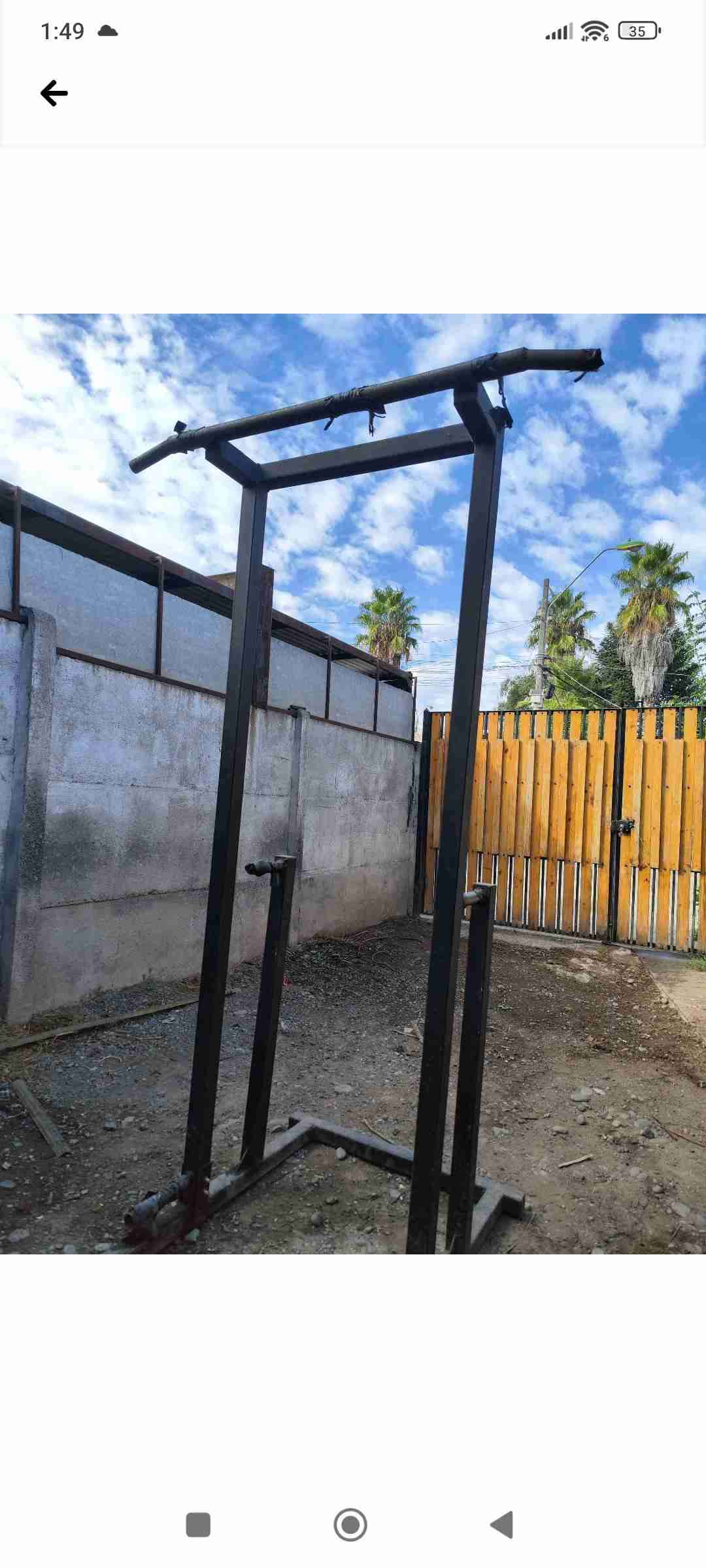 Estructura para barra de ejercicio