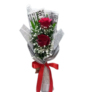 Ramo de rosas rojas y gitamina - miniatura 3