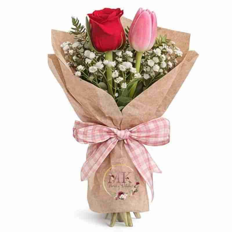 Ramo de rosas rojas y gitamina - miniatura 4