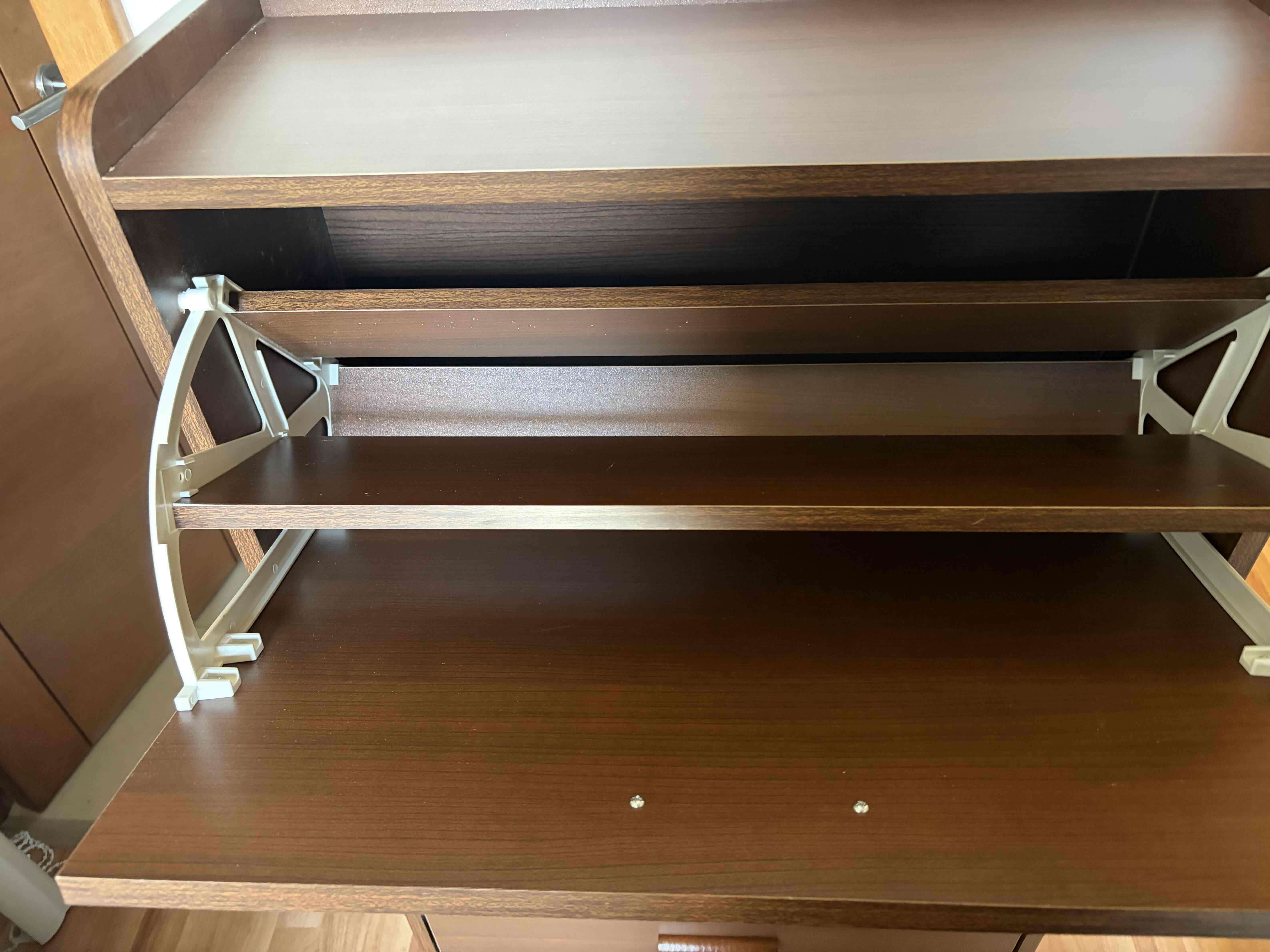 Zapatero de madera café - miniatura 2