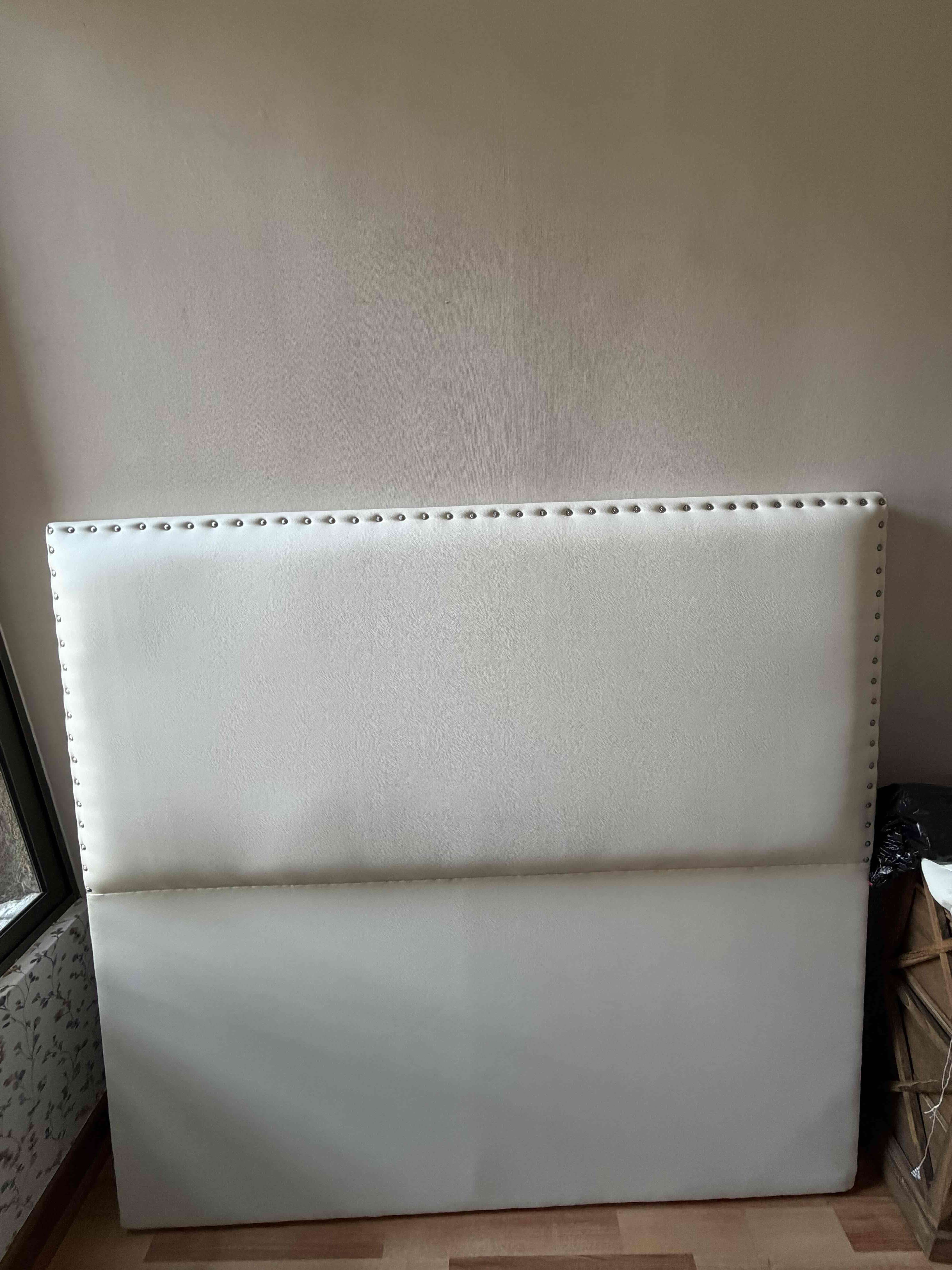 Respaldo de cama 2 plazas eco cuero beige