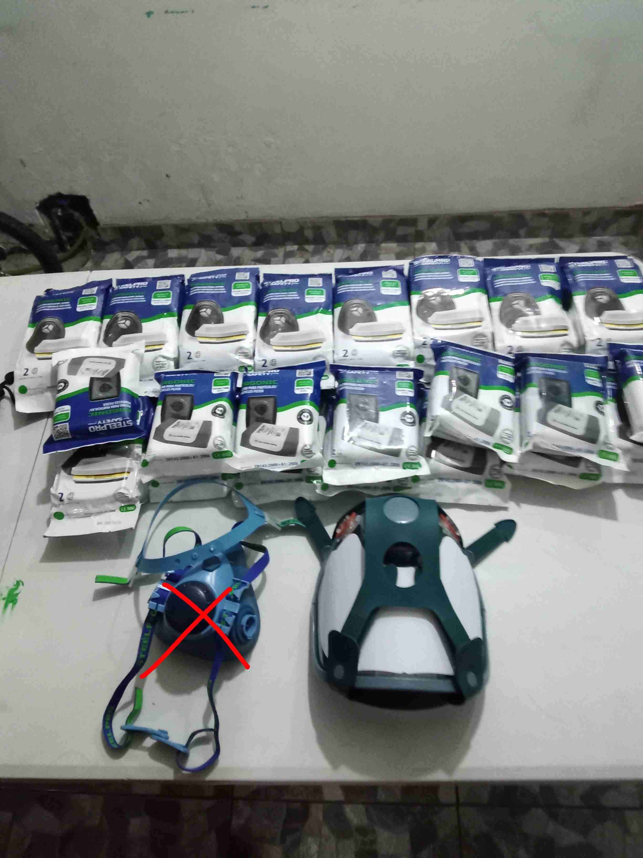 Lote EPP máscara respiratoria+filtros STEELPRO