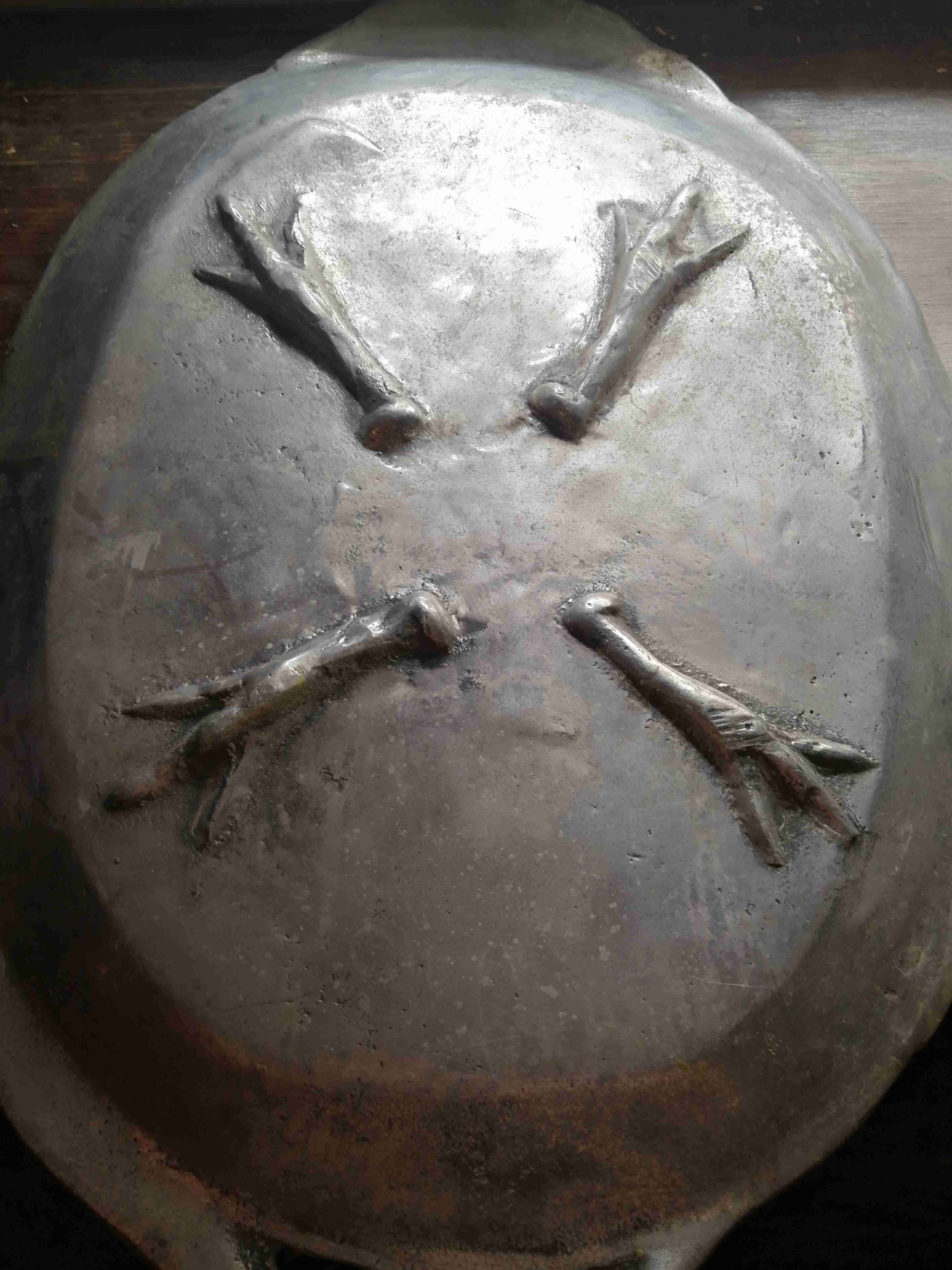 Bandeja decorativa metálica de pavo - miniatura 2