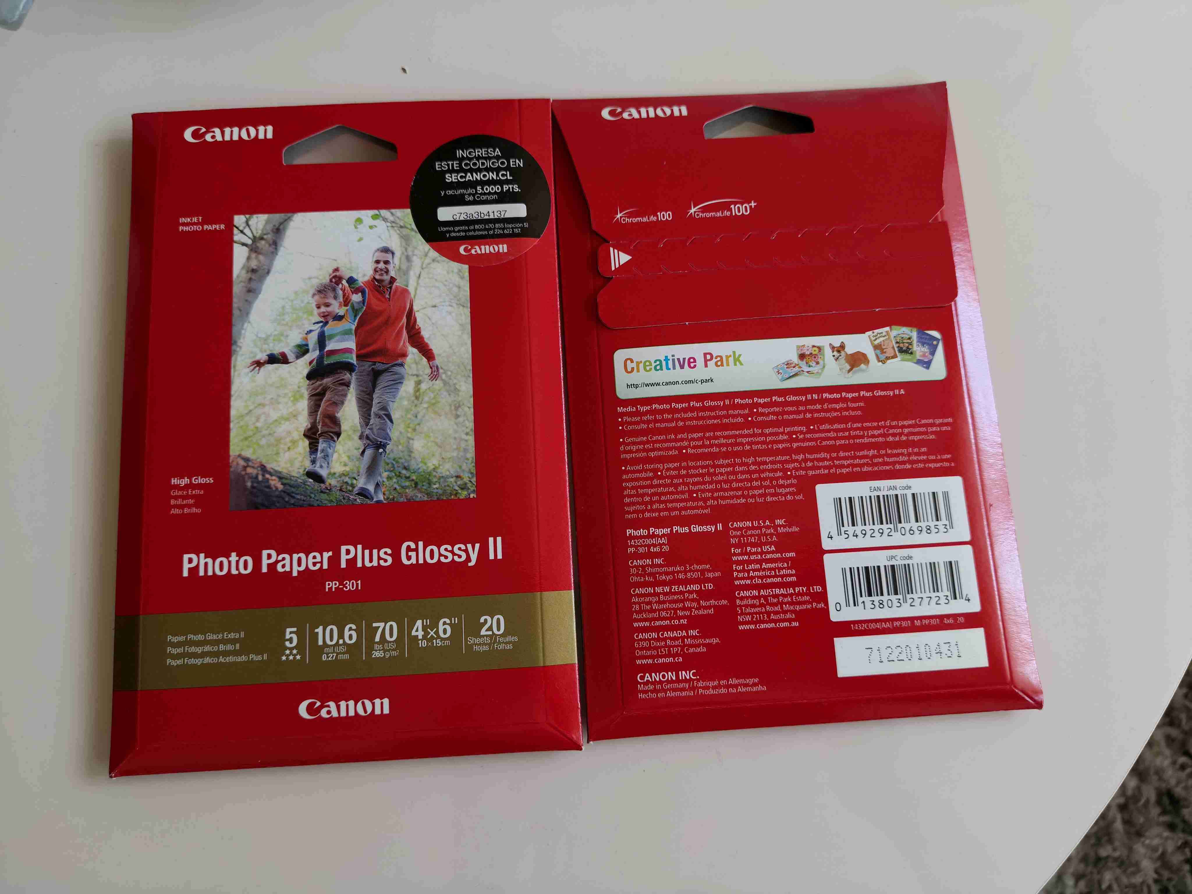Papel Fotográfico Canon Glossy II