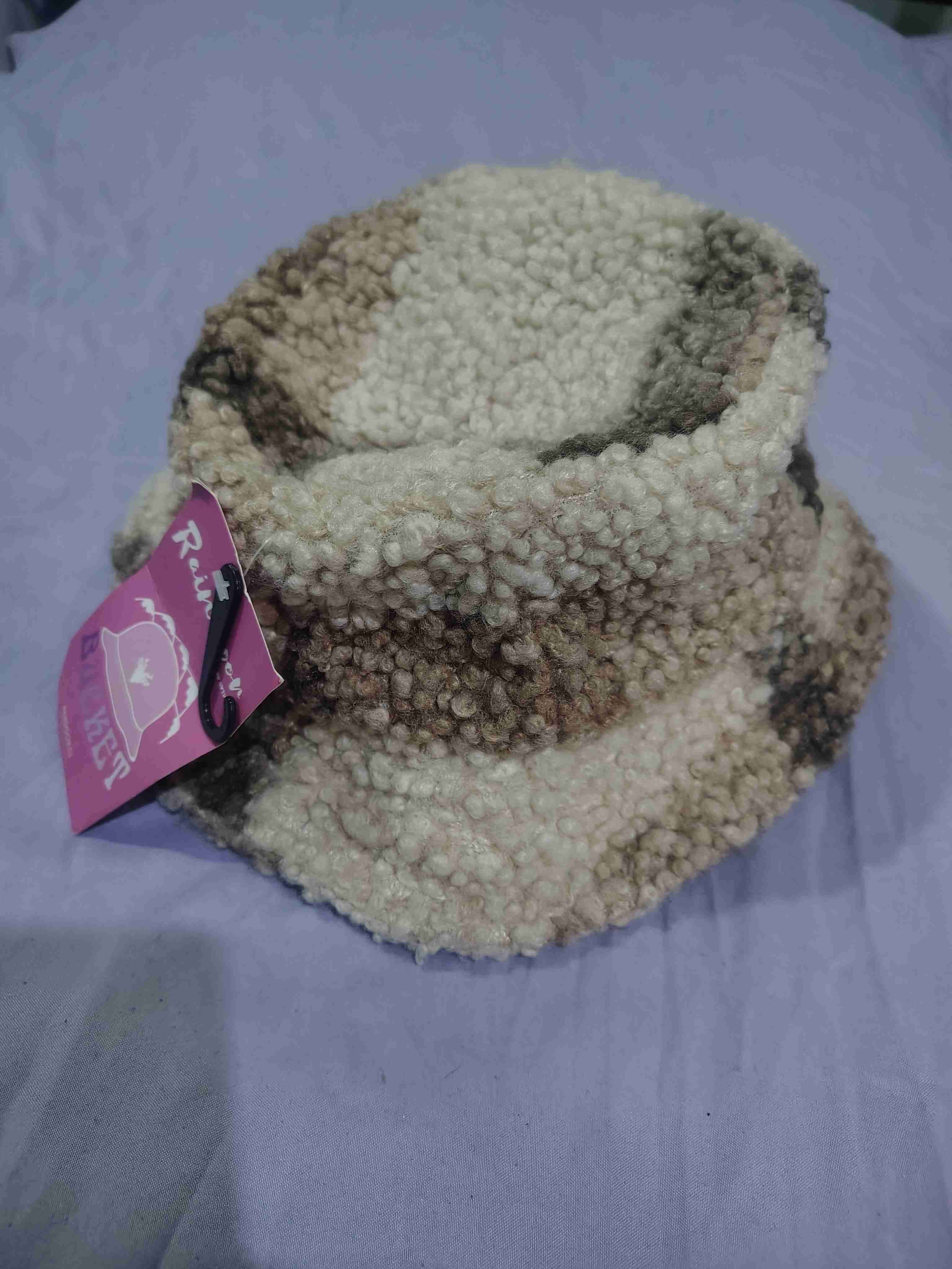 Gorro bucket Raindoor de lana beige - miniatura 2