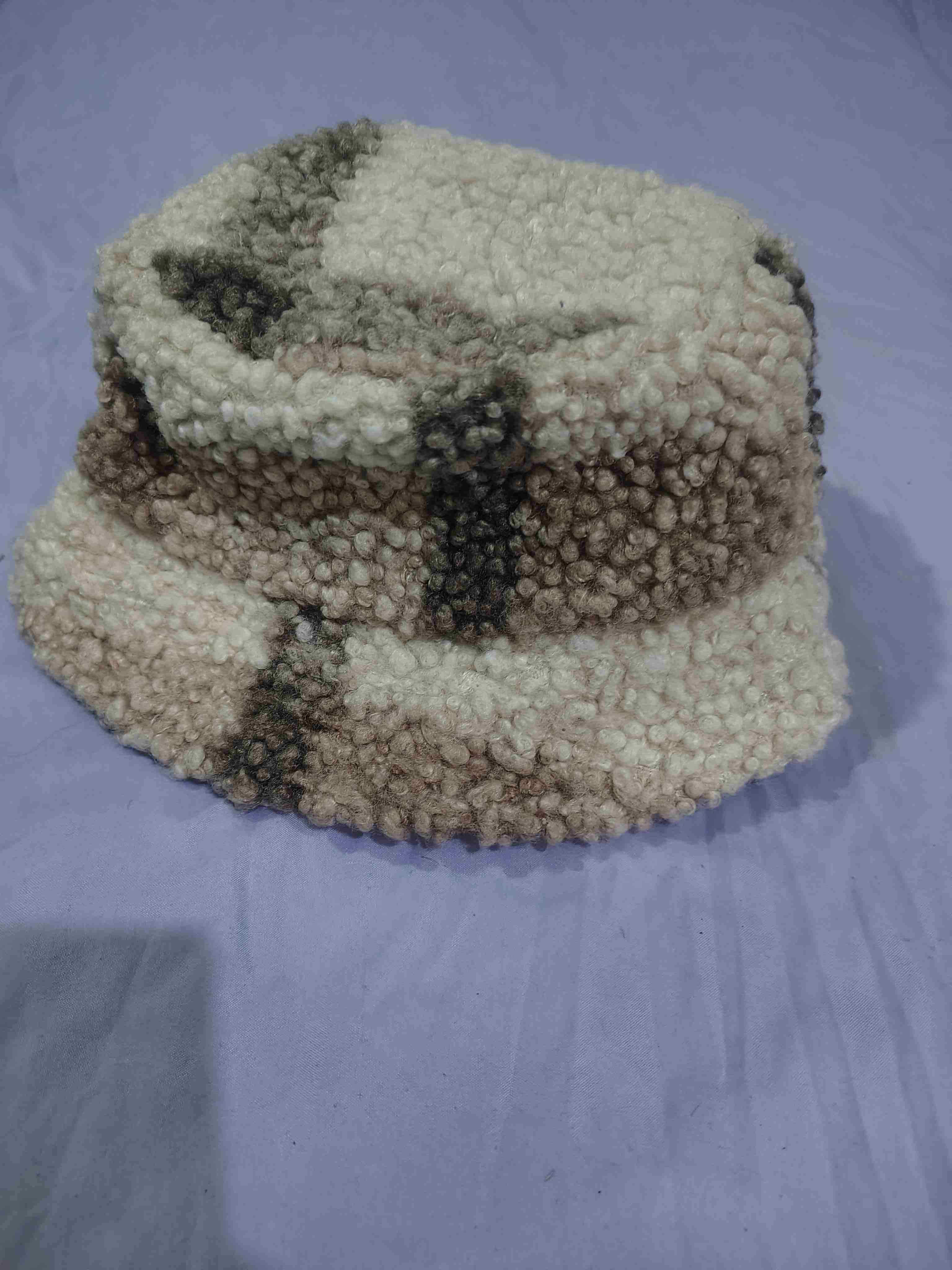 Gorro bucket Raindoor de lana beige - miniatura 3